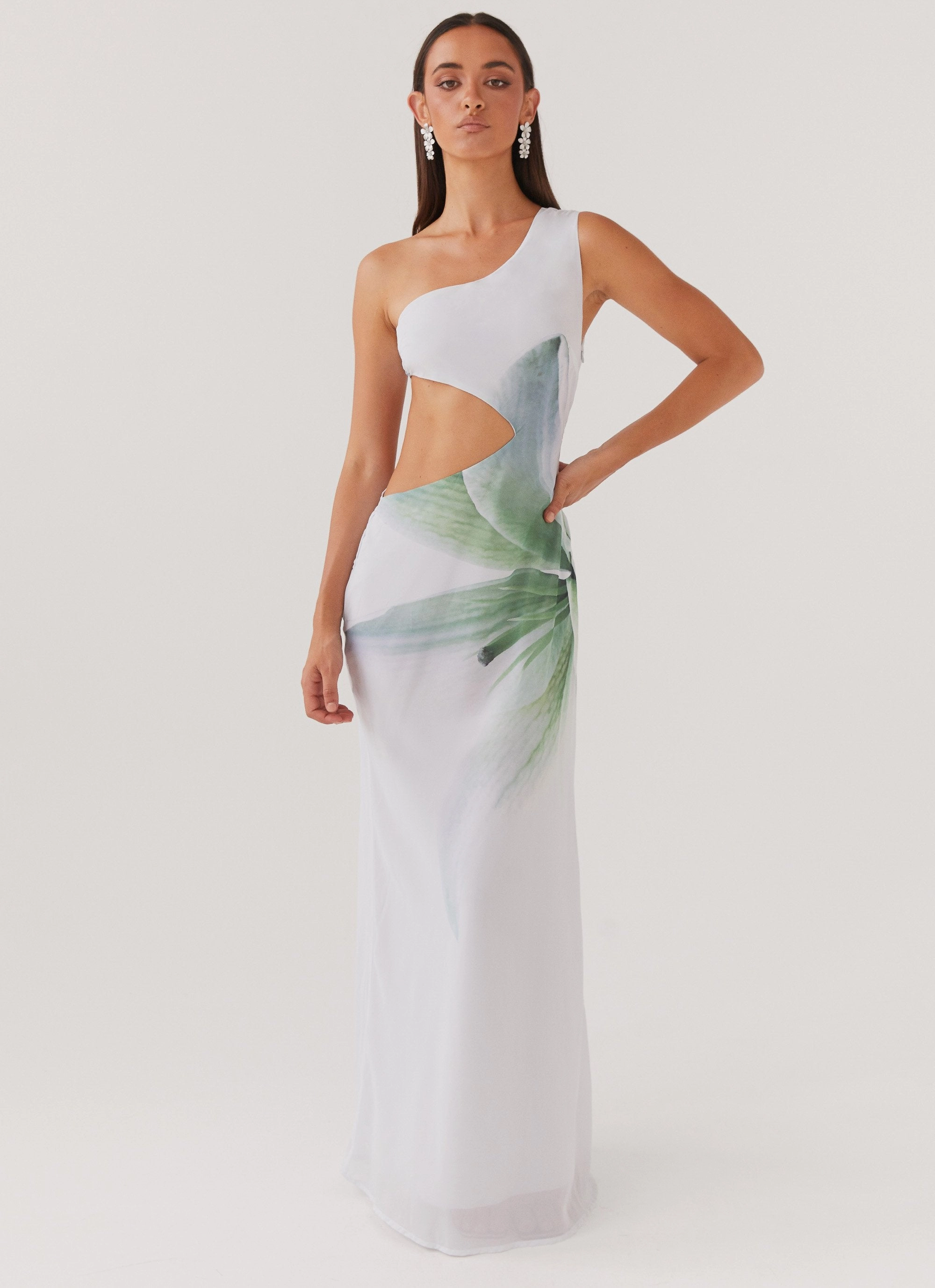 Palomino Palms Maxi Dress - Dahlia Ash Flowing Fit