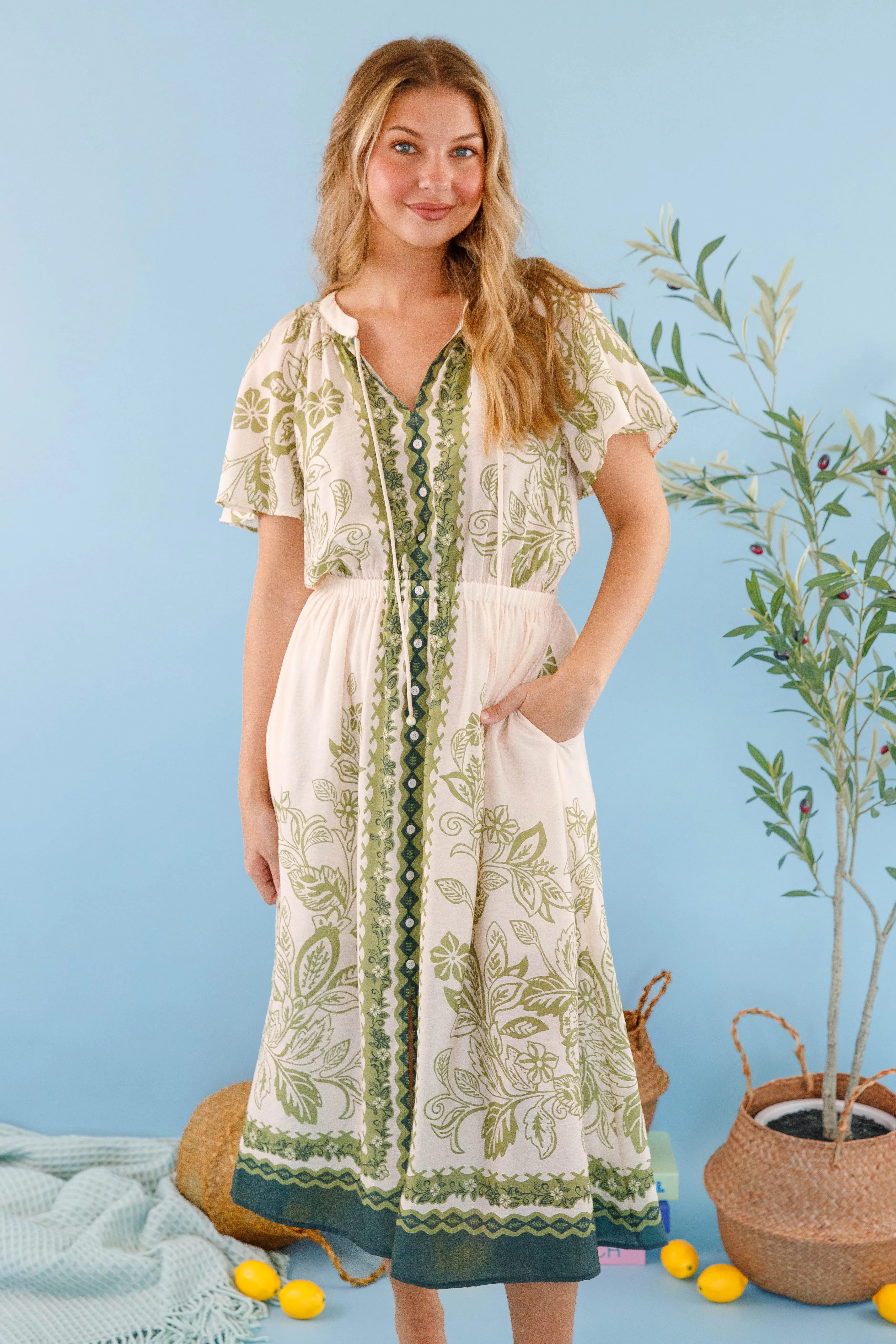 Soft Drape Silk Shine Step Into Summer Midi Dress