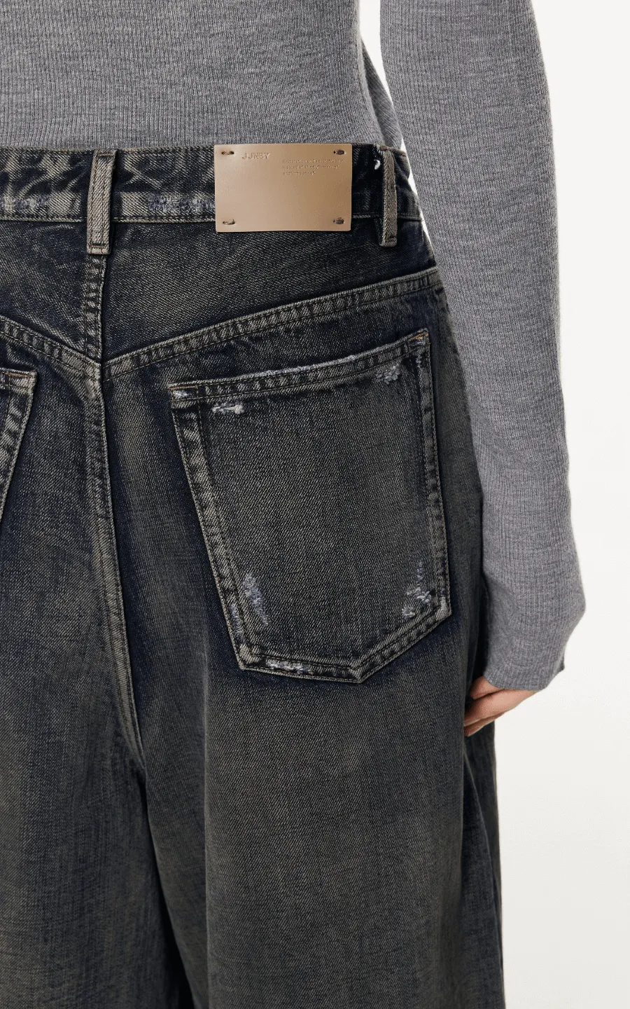 Pants / JNBY Loose Fit Denim Straight Jeans