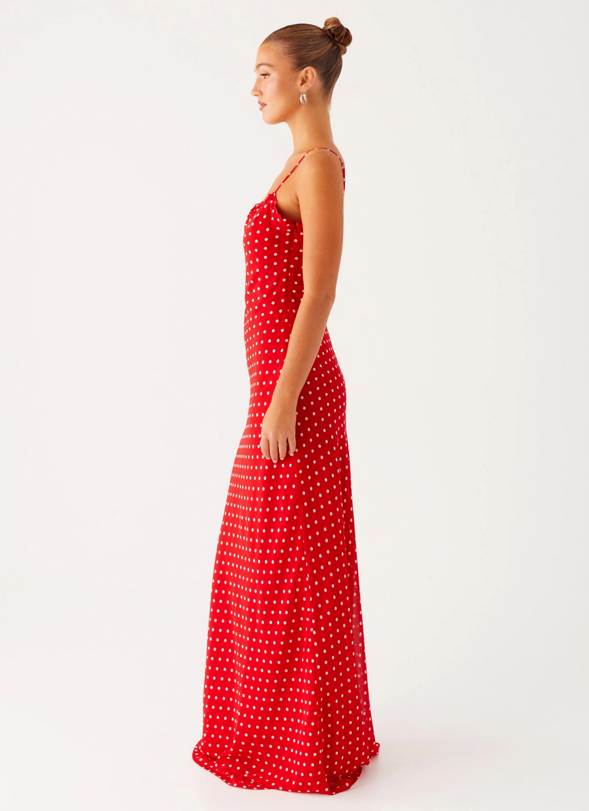 Pareo Maxi Dress - Red Polka Dot Comfy Wear