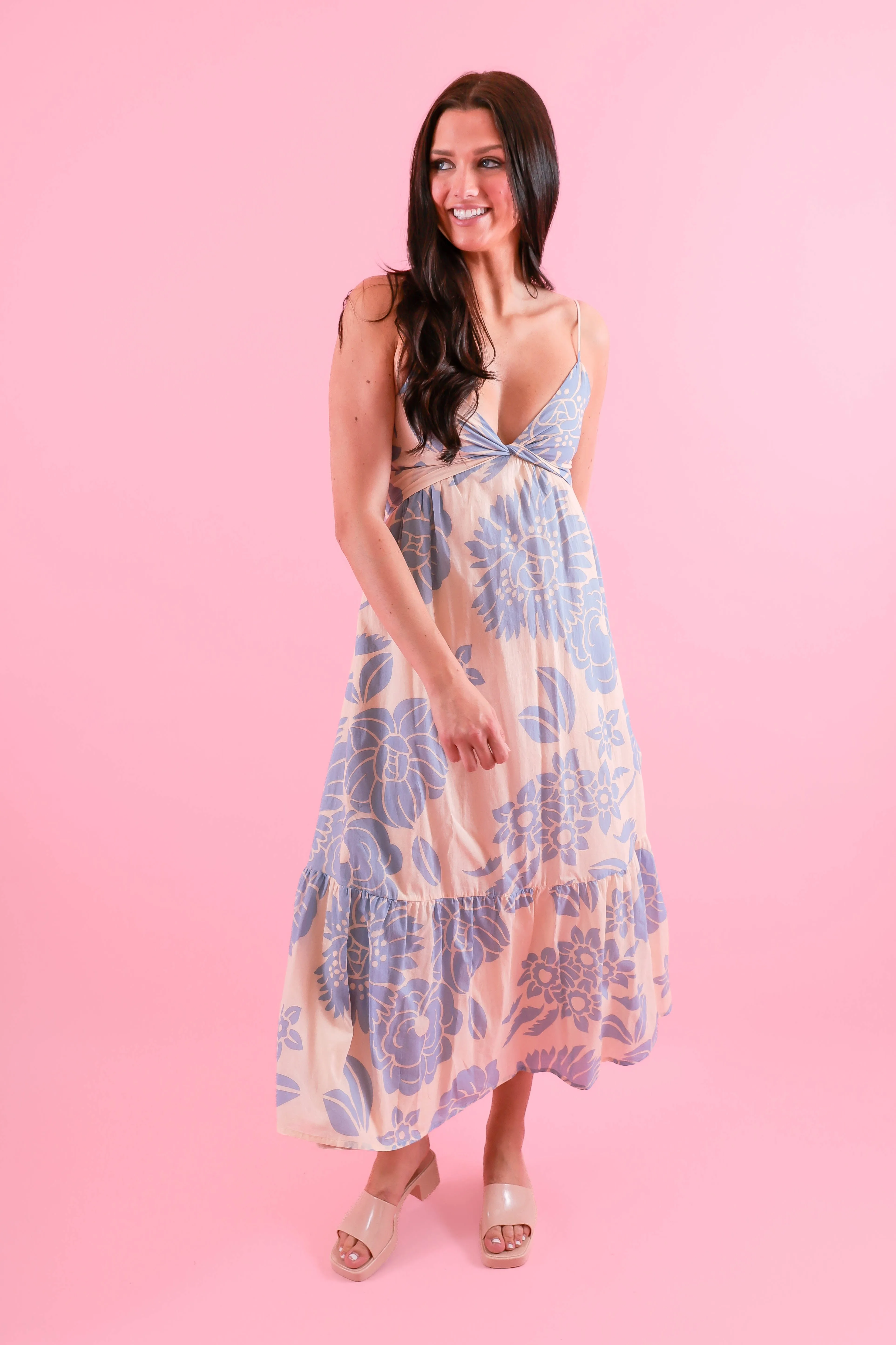 When In Laguna Midi Dress Work Vibe