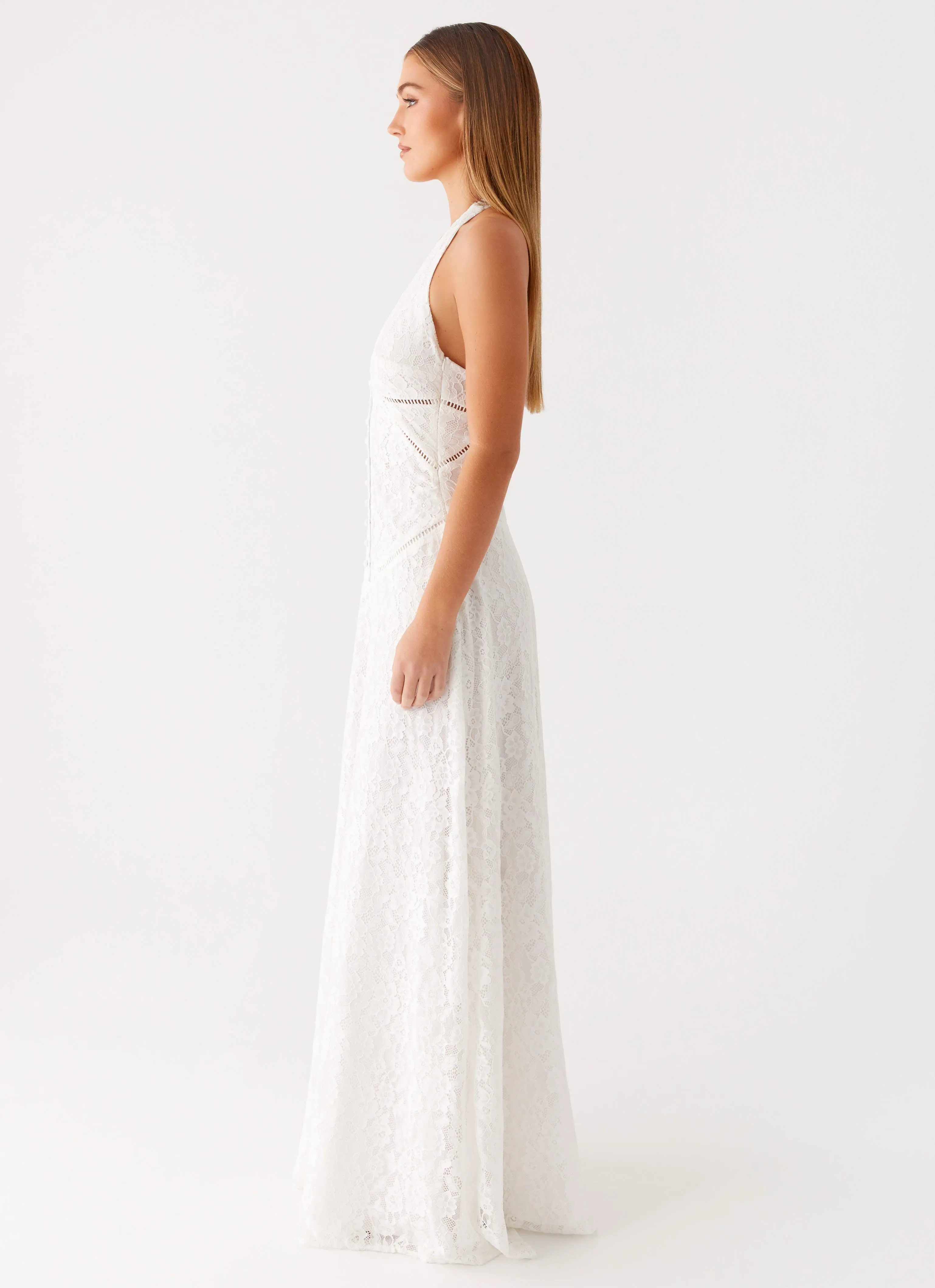 Satin Soft Ember Valley Maxi Dress - Ivory