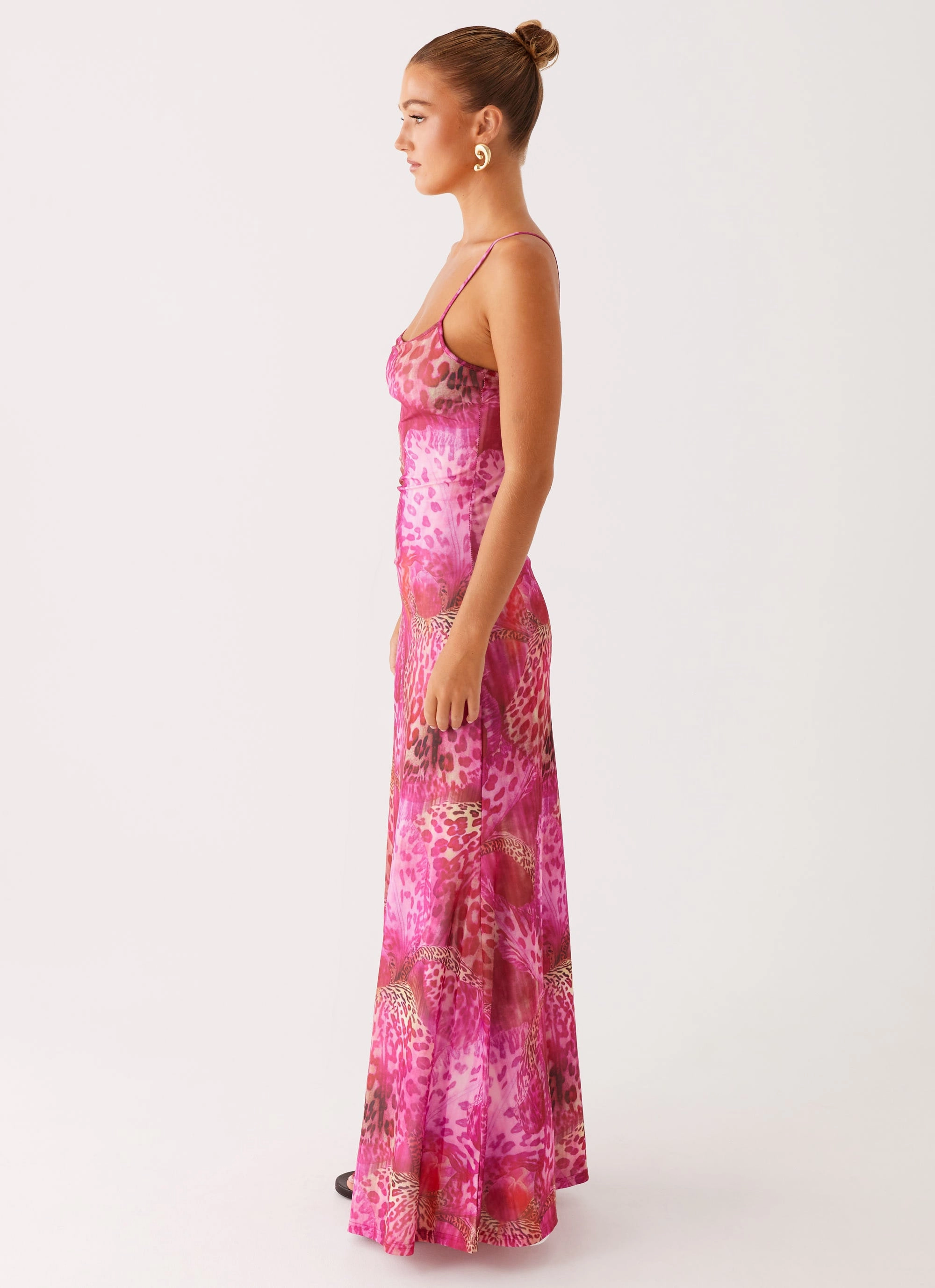 Everett Maxi Dress - Lavender Lagoon Bold Pattern Bright Petal