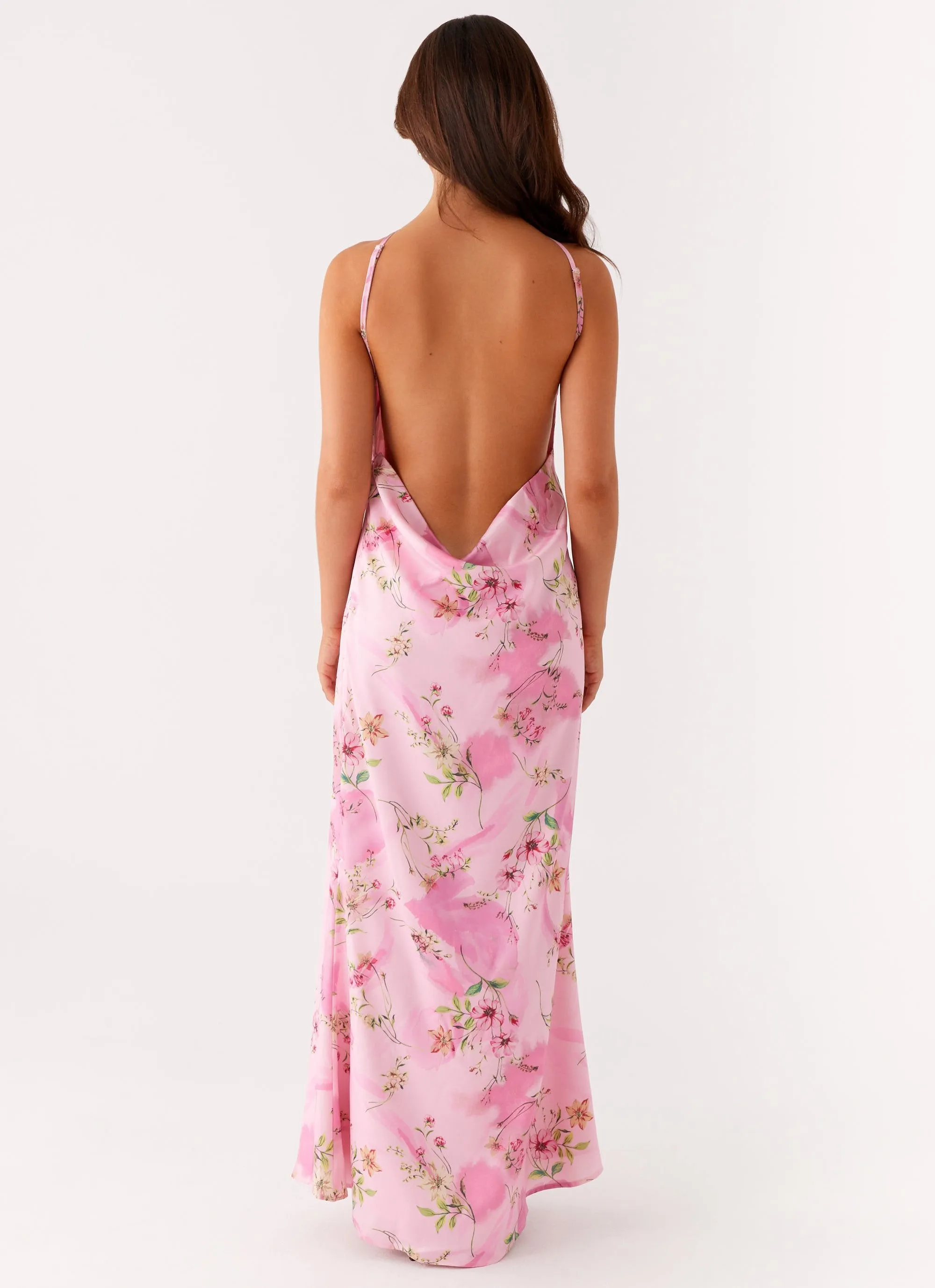 Deep Hue Country View Pascal Maxi Dress - Pink Floral Print