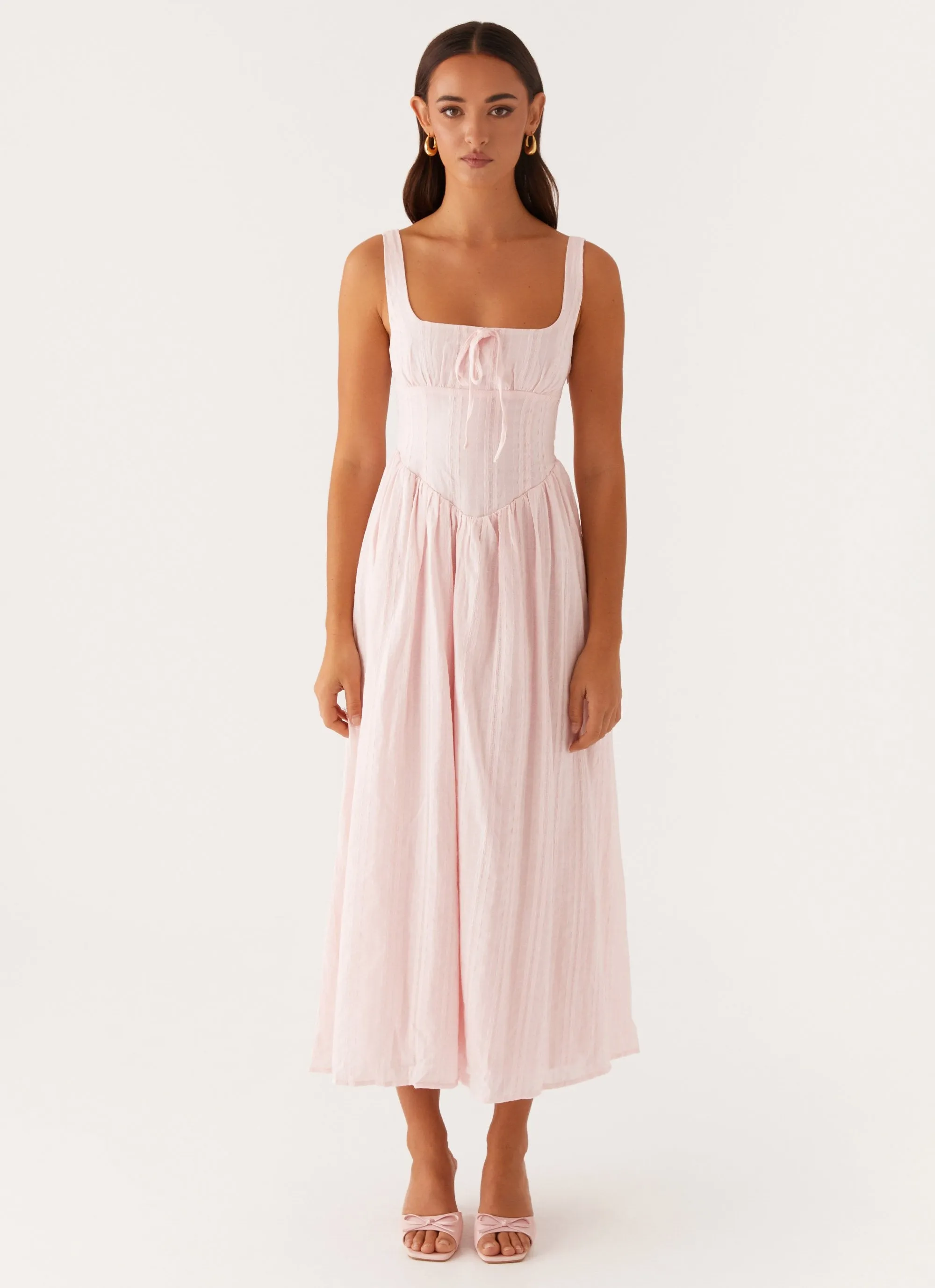Climate-Adaptive Pascuelle Midi Dress - Pink