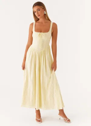 Pascuelle Midi Dress - Yellow All Fit Style