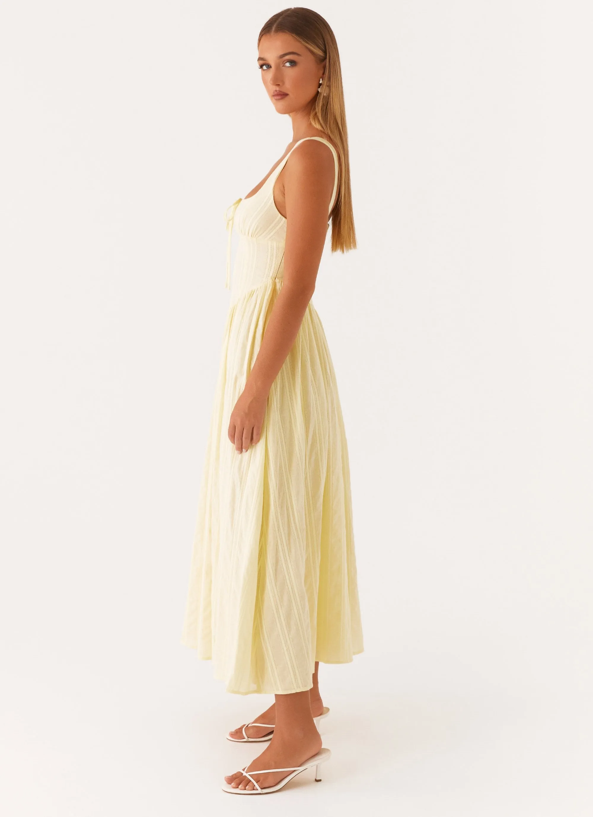 Mini-Length Pascuelle Midi Dress - Yellow