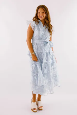 The Small Details Midi Dress-Baby Blue Bright bold dress