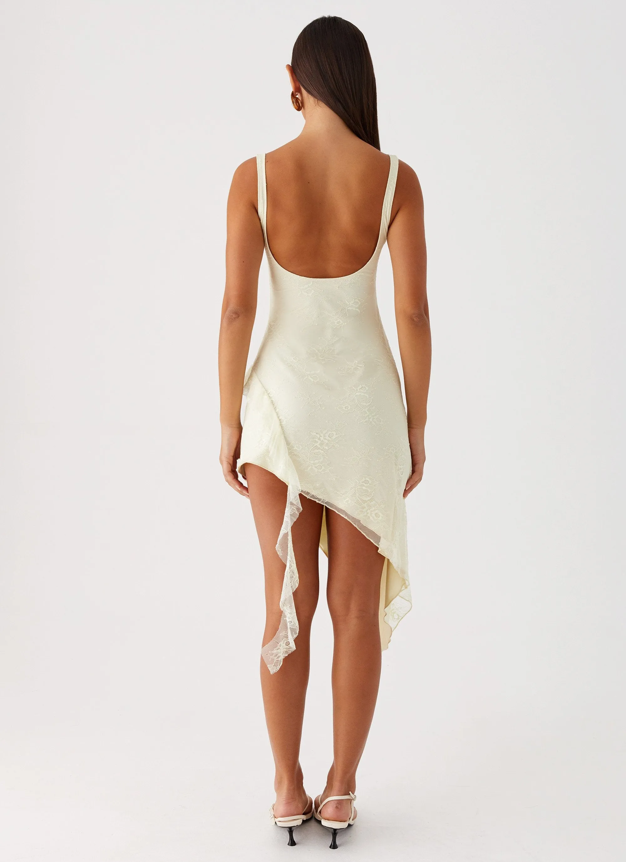 Clasp-Closure Patricia Midi Dress - Yellow