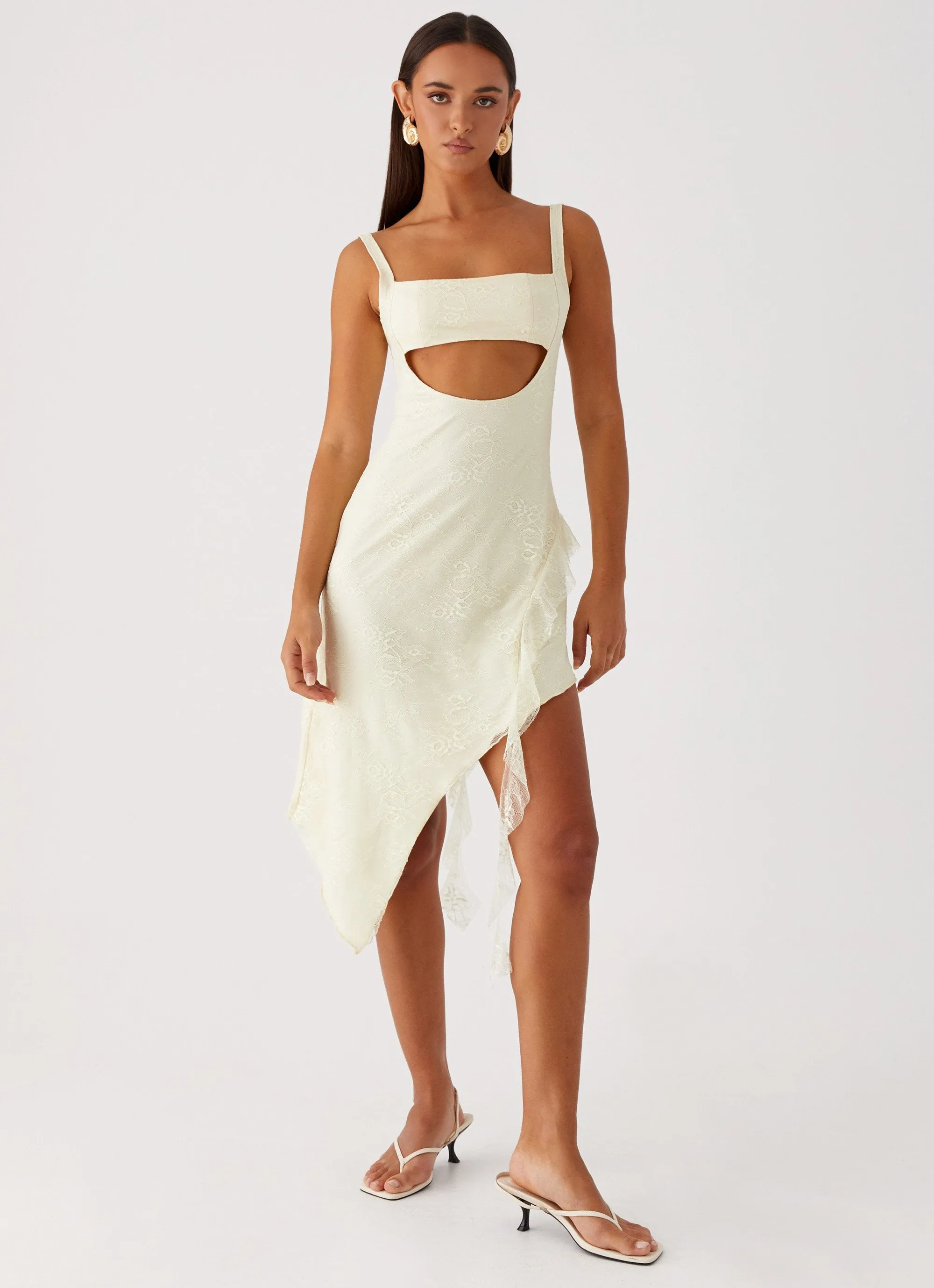 Patricia Midi Dress - Yellow Cozy Energy Designer-Label