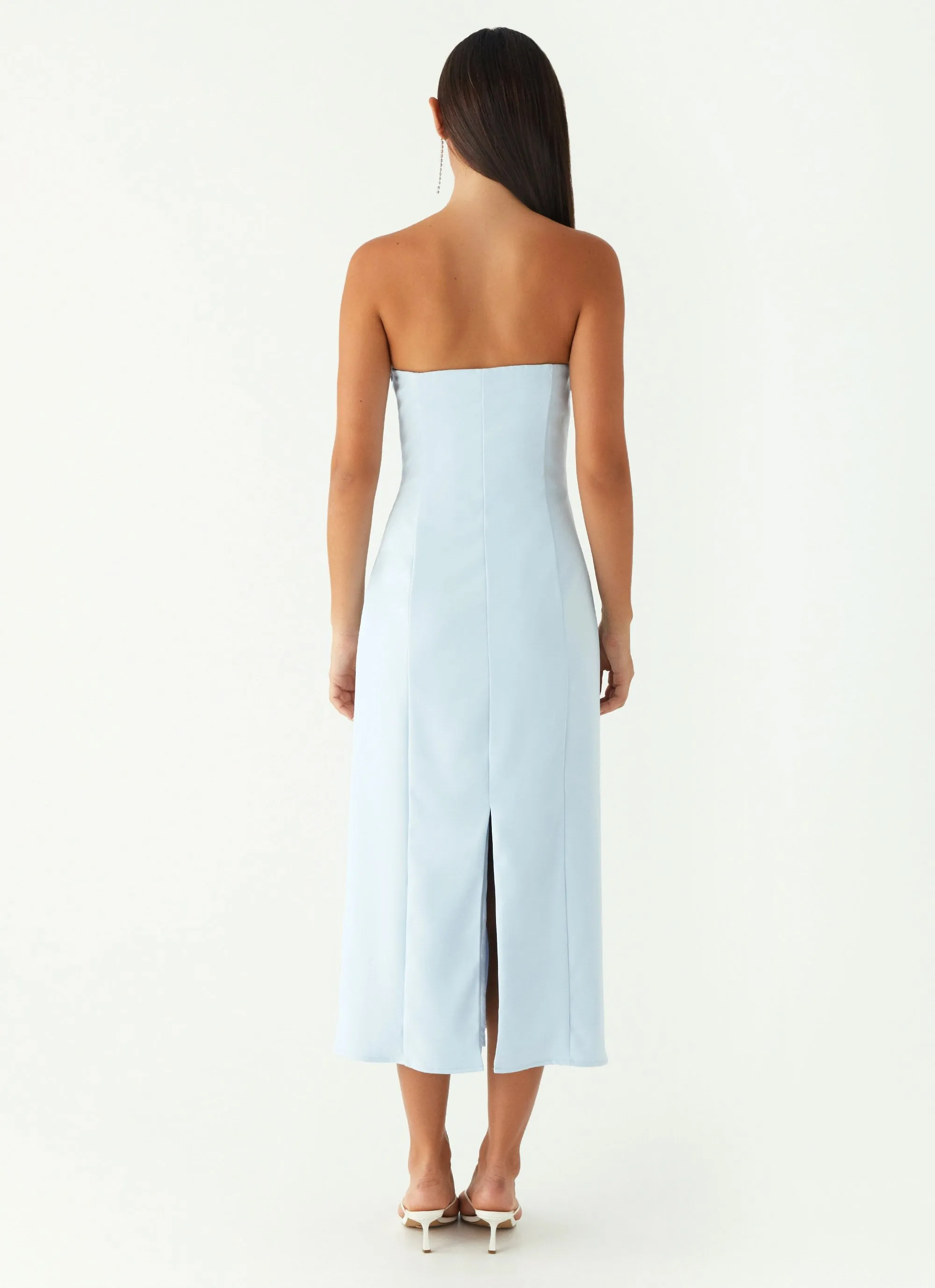 Light Appeal Patsie Strapless Midi Dress - Blue