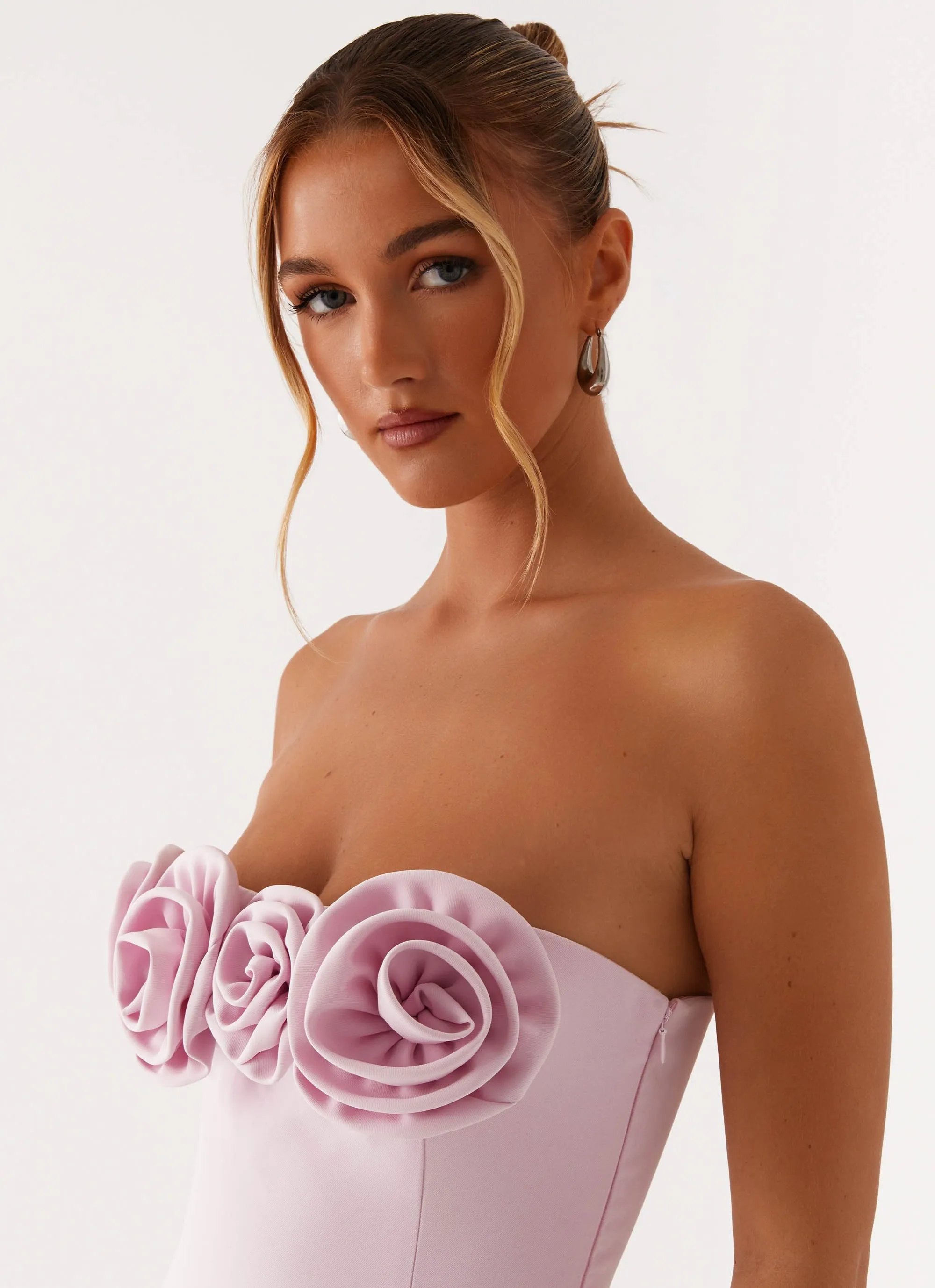 Smooth Detail Patsie Strapless Mini Dress - Pink