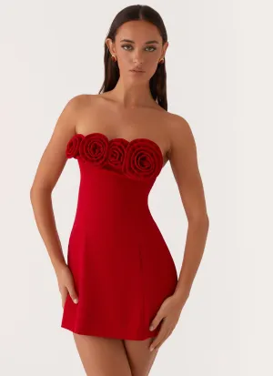 Patsie Strapless Mini Dress - Red Jewel-Tone Smart Casual