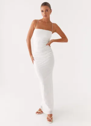 Smooth Look All Time Fit Paxton Beaded Maxi Dress - White