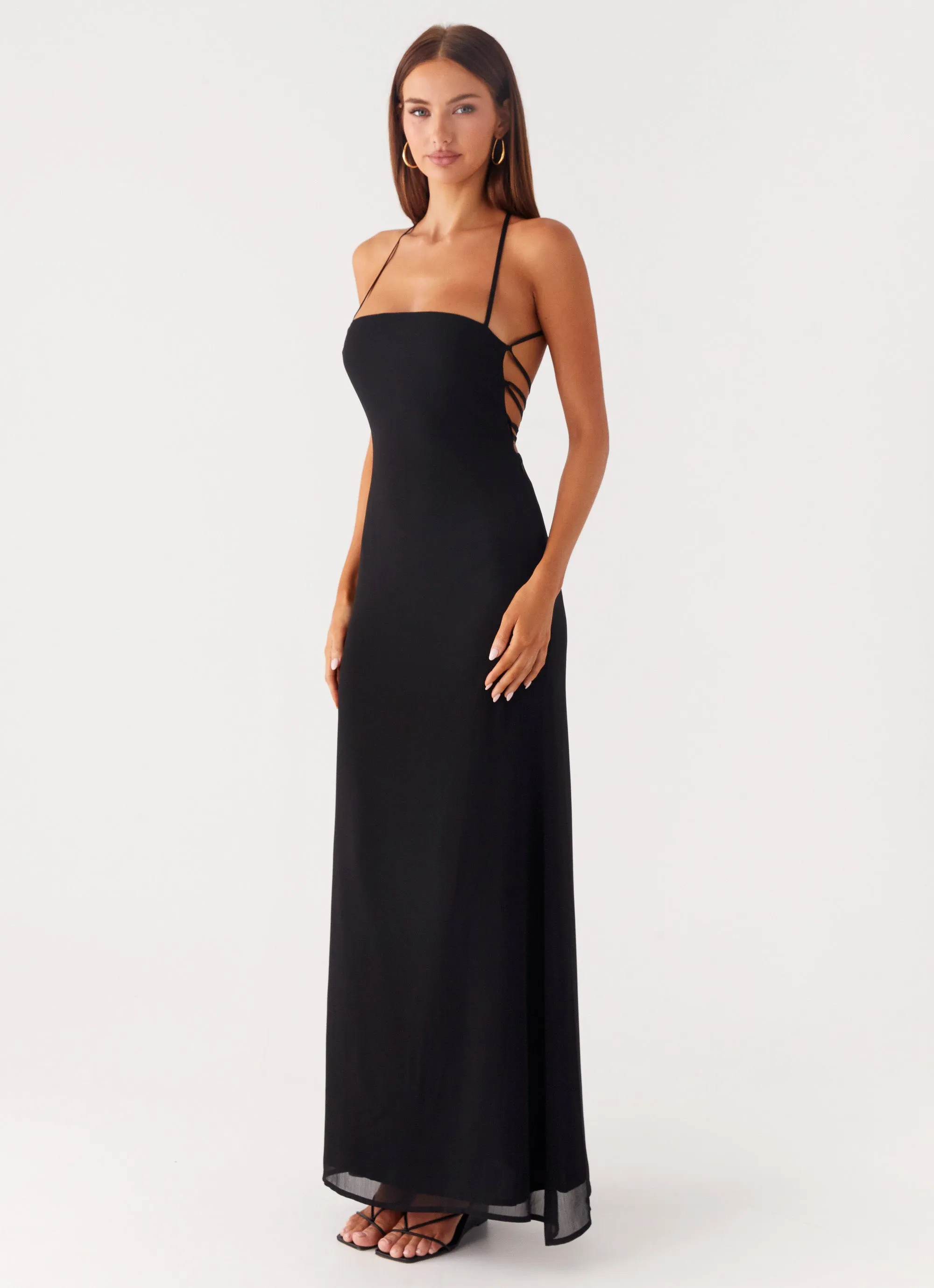 Peggy Maxi Dress - Black Cozy Energy