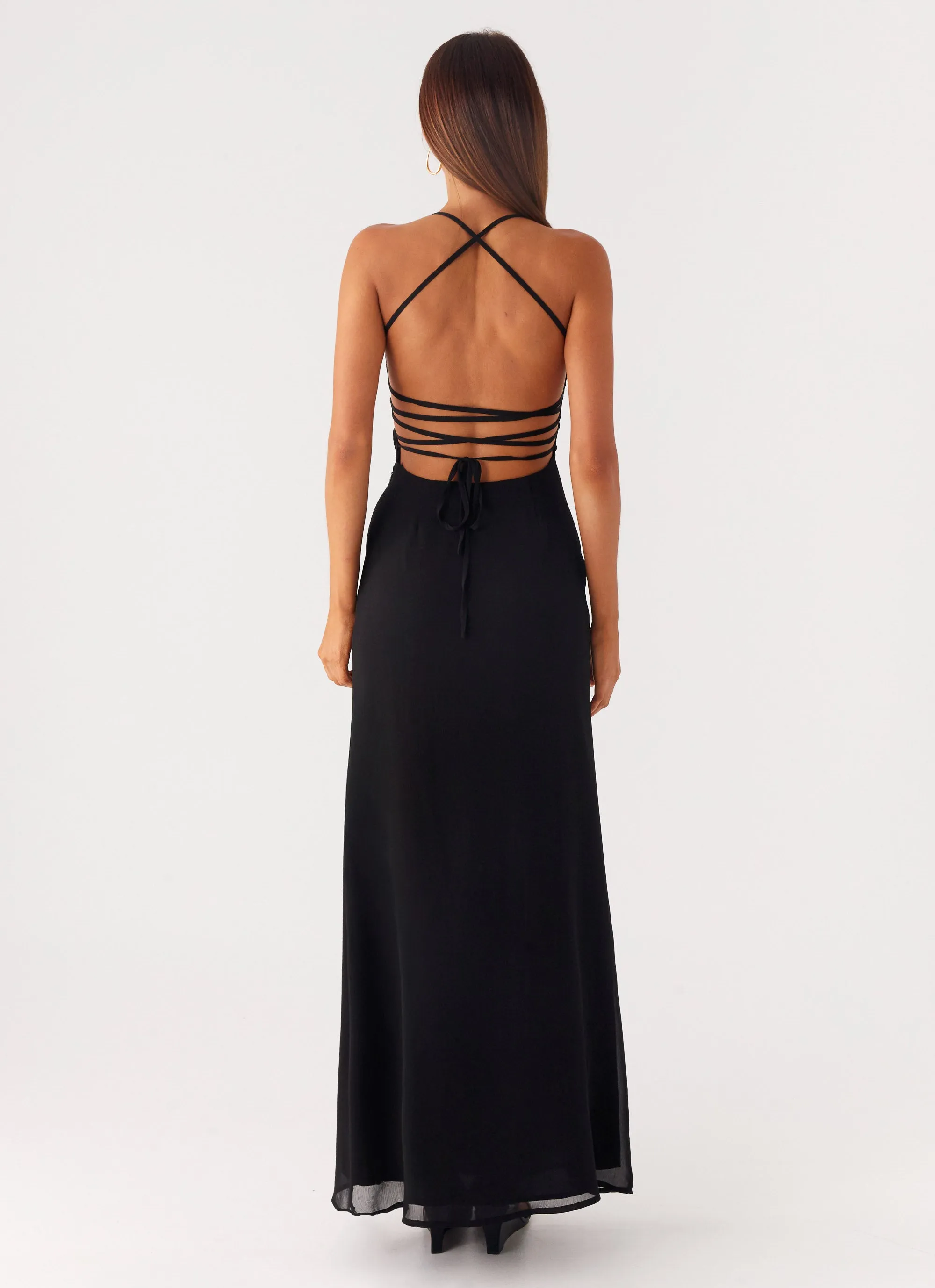 Fitted Base Peggy Maxi Dress - Black