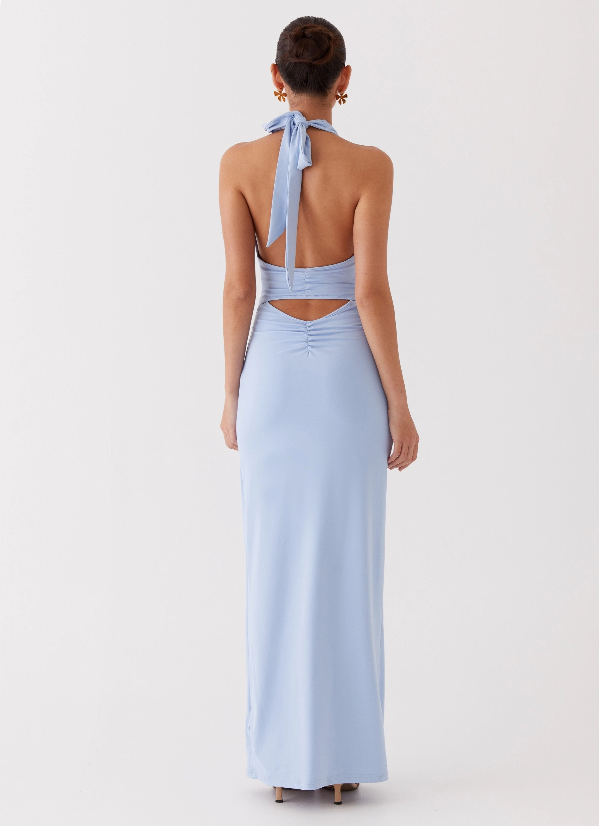Whisked Away Halterneck Maxi Dress - Blue Timeless Design Seasonal Layering