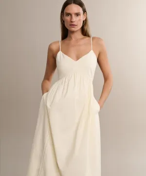 button detail Peninsula Dress
