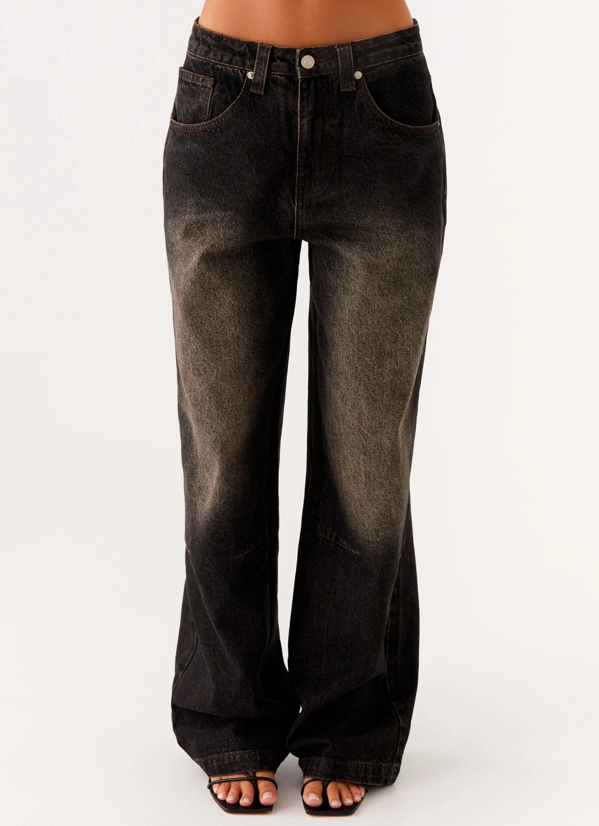 Ultimate Wear Pera Baggy Denim Jeans - Brown Wash