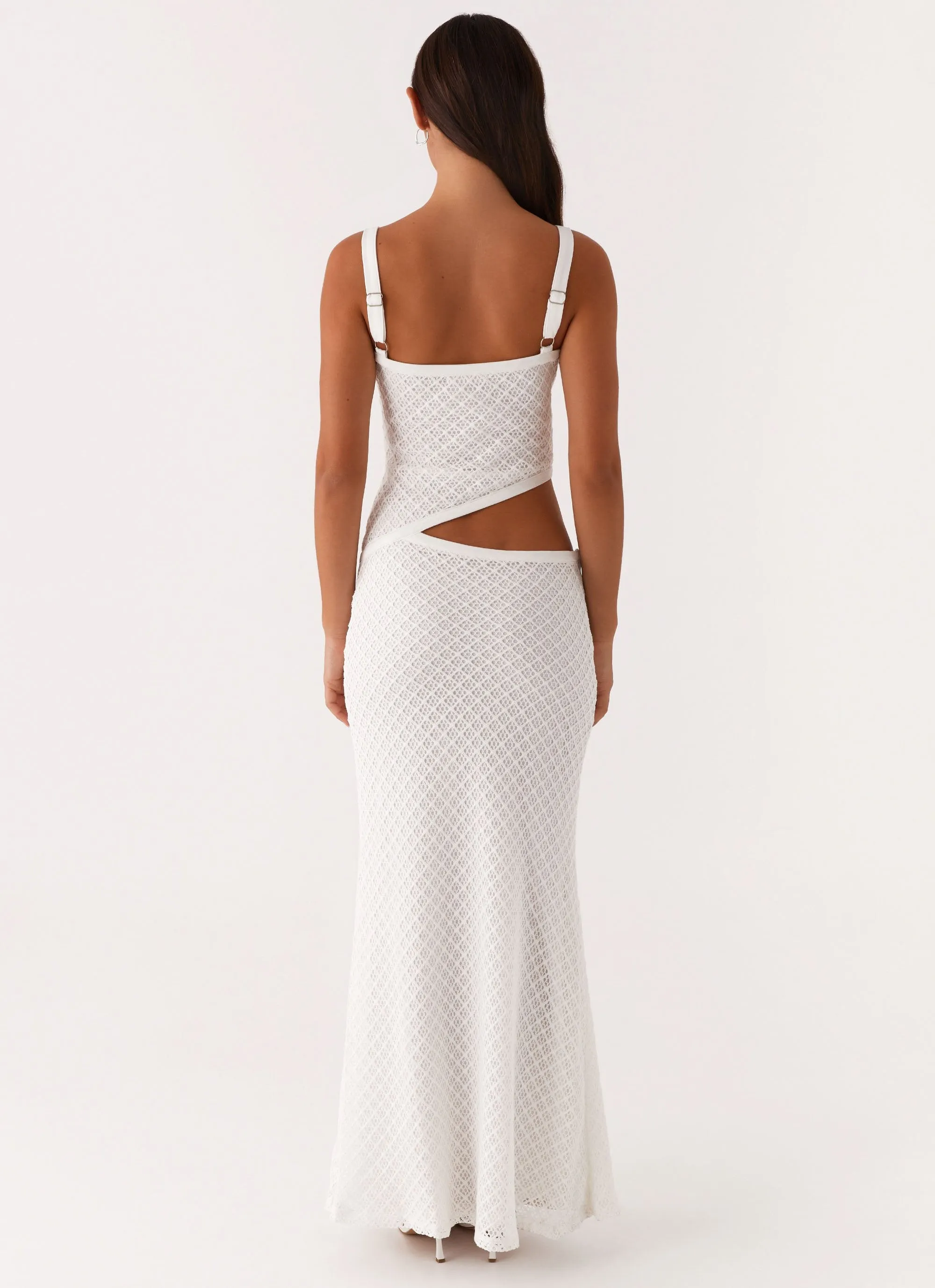 Soft Presence Stain-Guard-Finish Jocelyn Maxi Dress - White Crochet