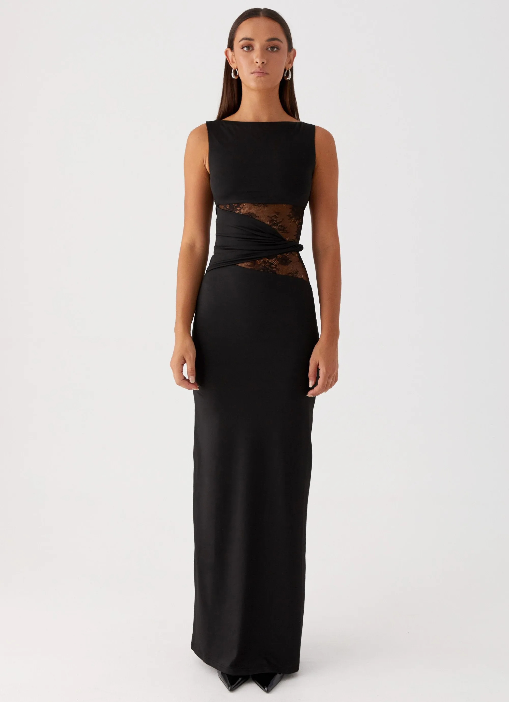 Karma Maxi Dress - Black Sunset Scene