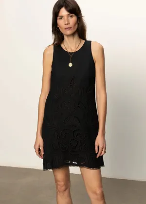 Sanctuary Embroidered Blooms Dress Black Bright Appeal Floral design