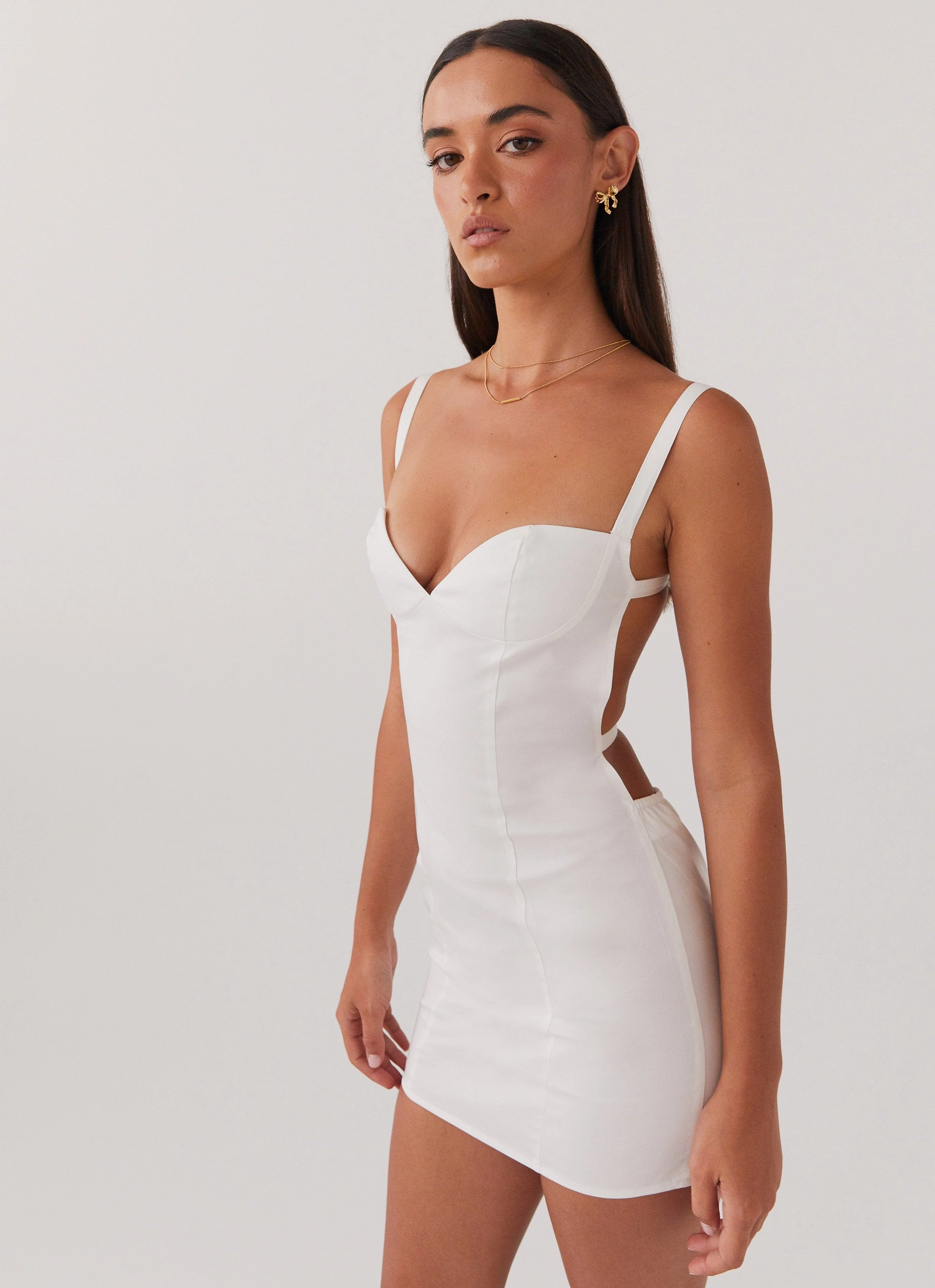 Tailored Wear Summer Air Naomi Backless Mini Dress - White