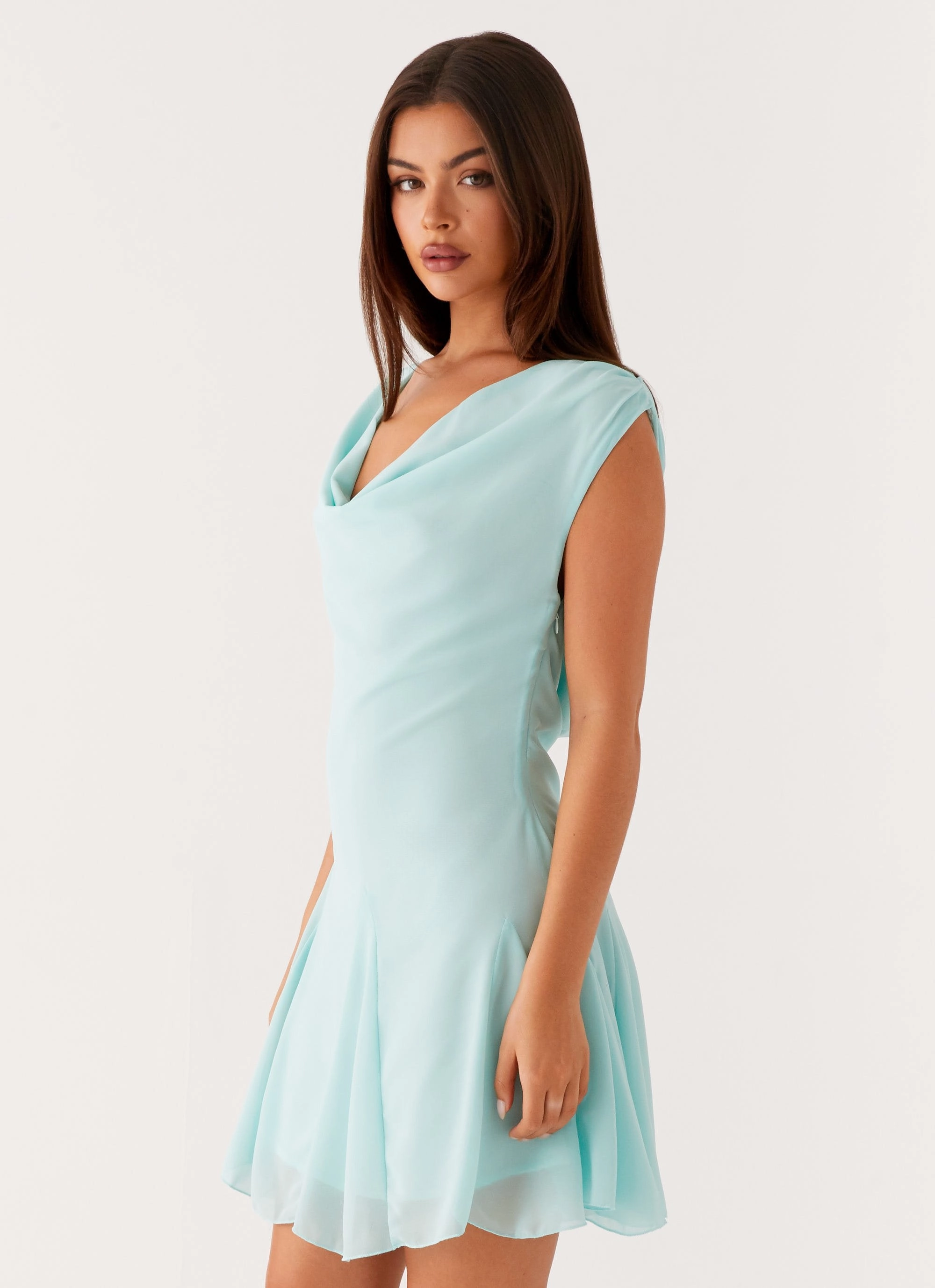 Urban Spirit Vibrant Design Shayla Mini Dress - Turquoise