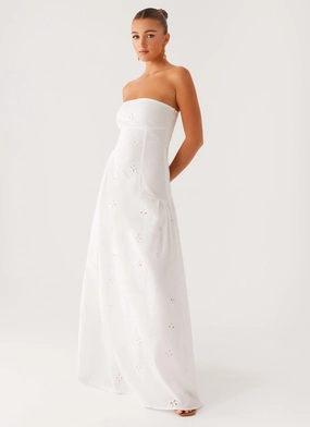 Sunkissed Maxi Dress - Ivory Soft Gradient Classic Grace