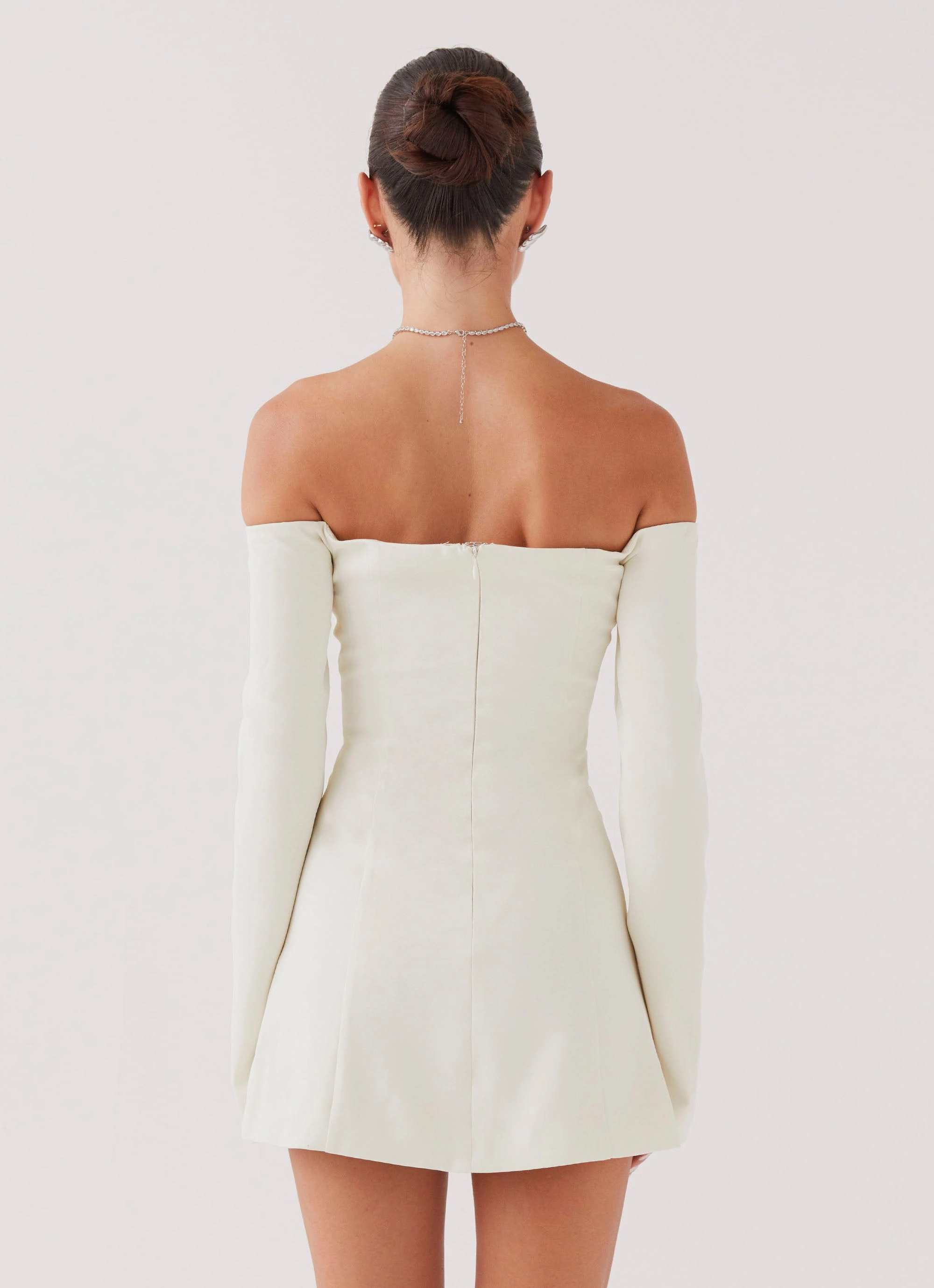 Dominique Blazer Mini Dress - Ivory Care-Instructions-Included