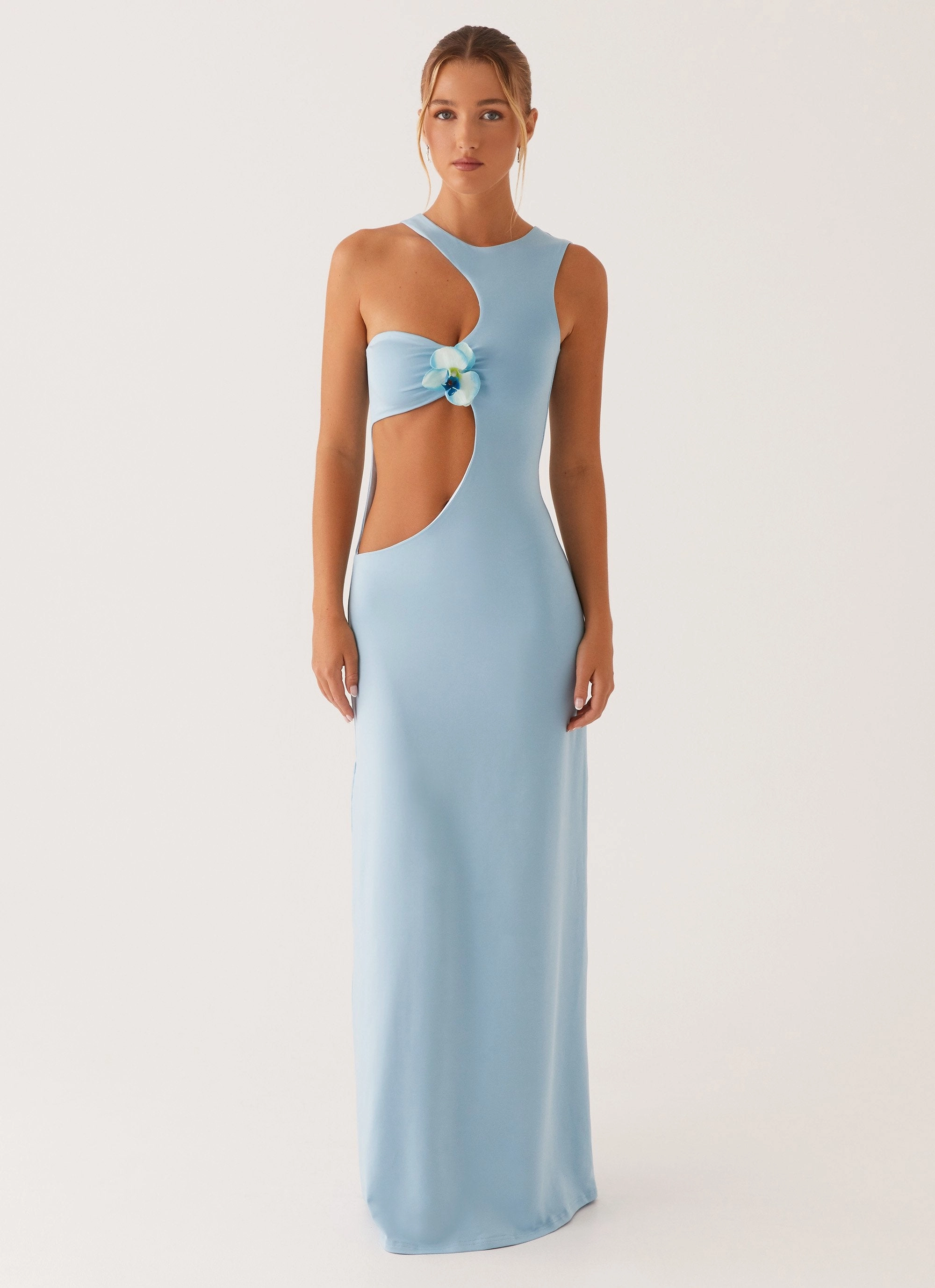 Mahalia Maxi Dress - Blue Sheer Element