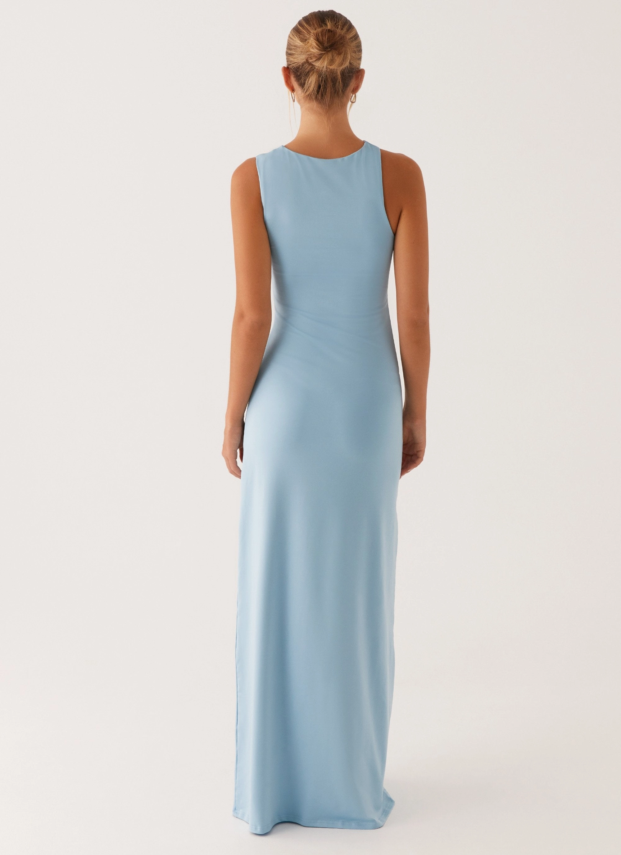 Mahalia Maxi Dress - Blue Midi-Length polka-dot
