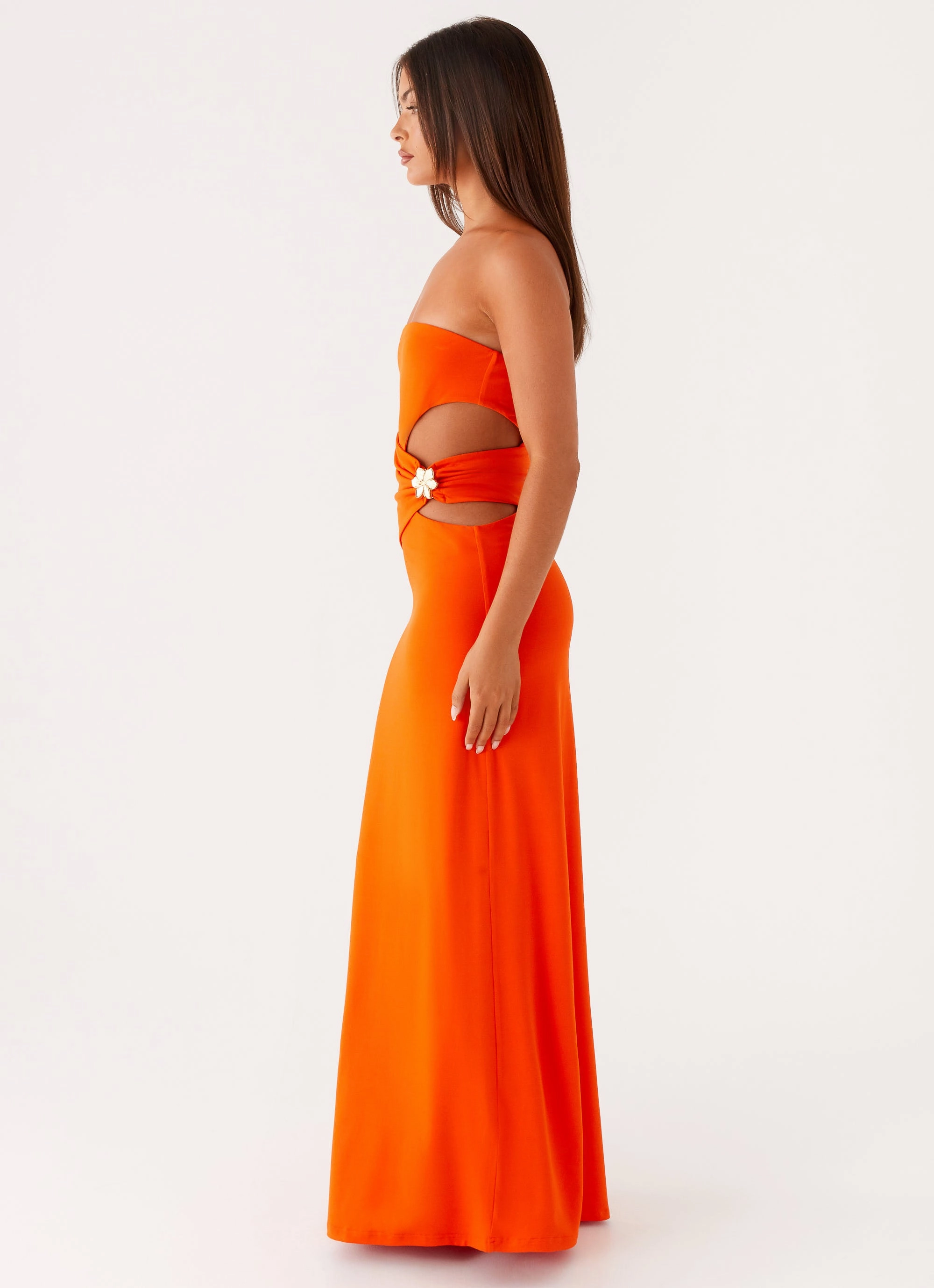 sweet moment Work Mood Anetta Maxi Dress - Orange