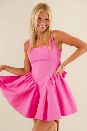 Perfectly Me Mini Dress-Hot Pink Classic structured dress