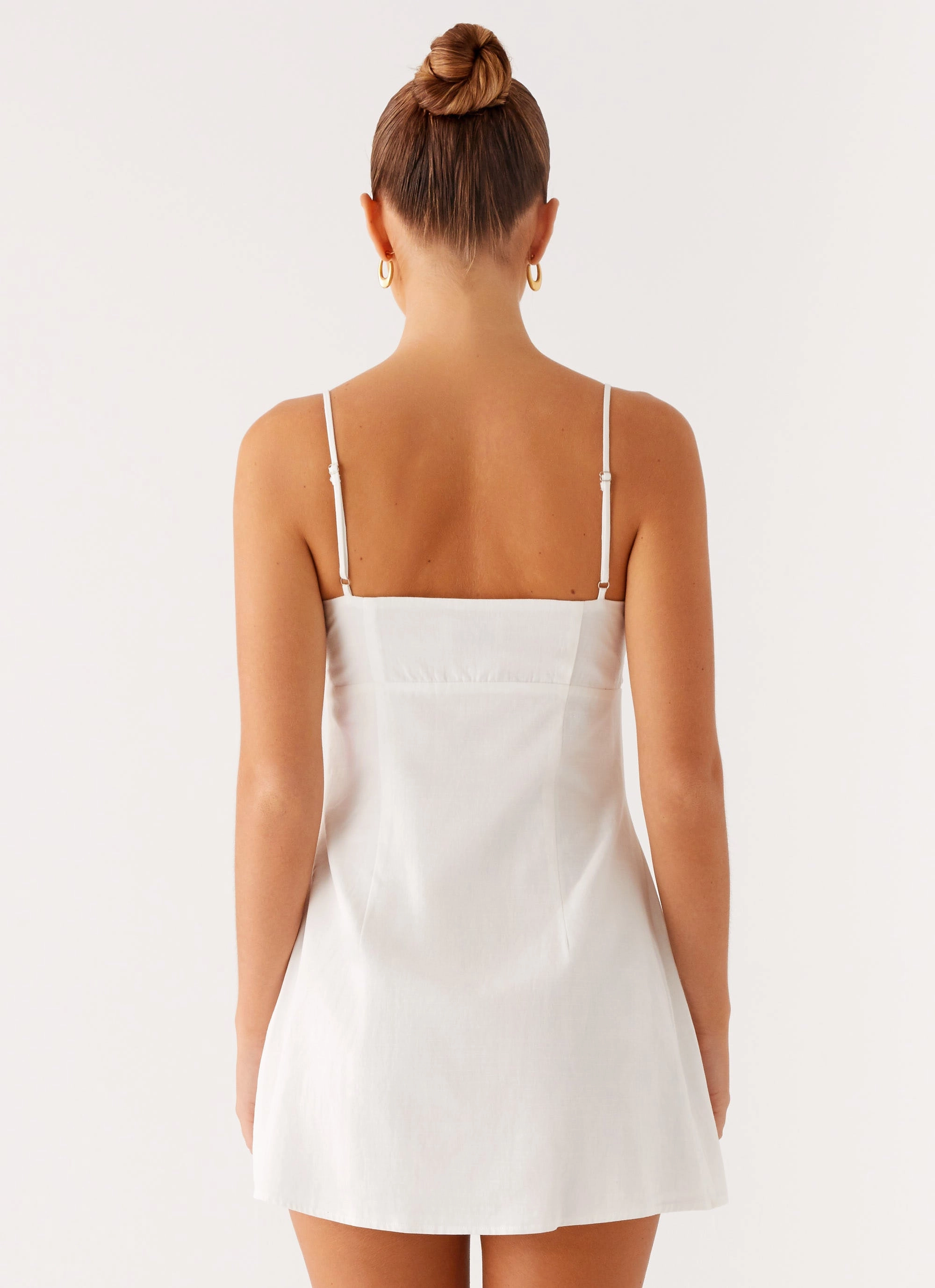 Orson Mini Dress - White Airy Touch Modern Comfort