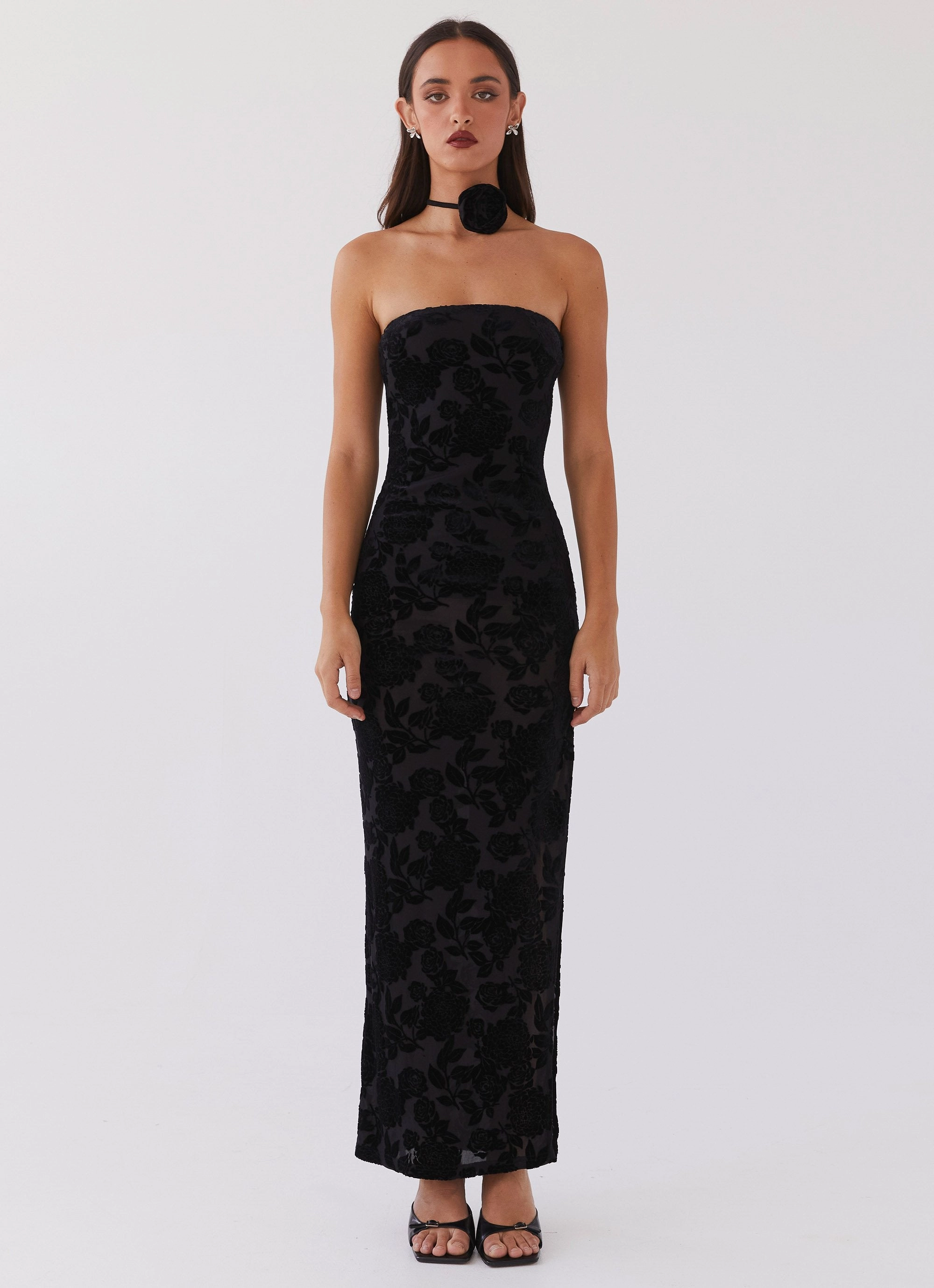 Modern Soft Lightweight and Breezy Trouble Love Maxi Dress - Black