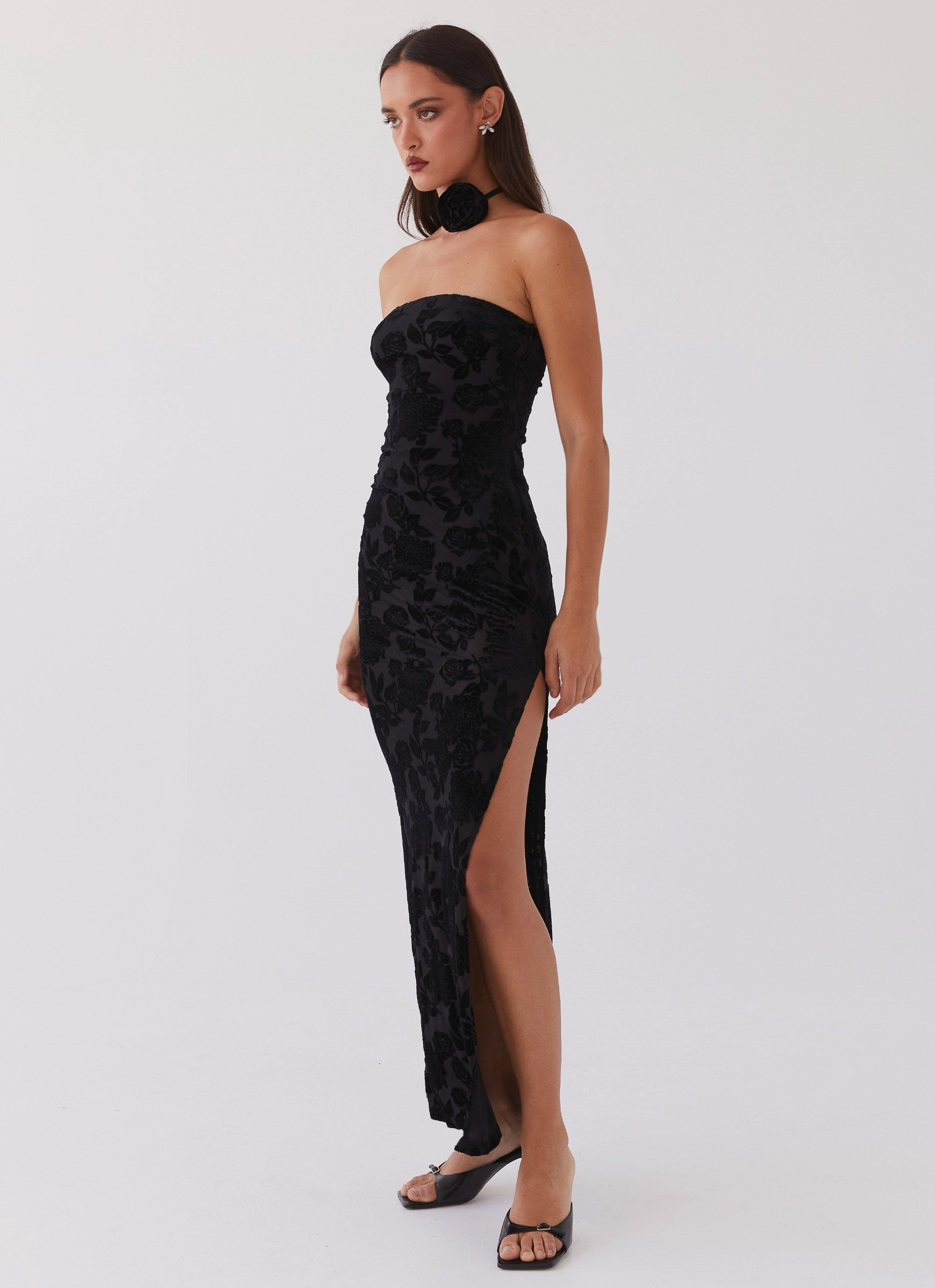 Lounge Texture Trouble Love Maxi Dress - Black