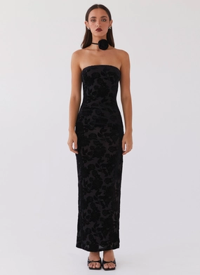 Modern Soft Lightweight and Breezy Trouble Love Maxi Dress - Black