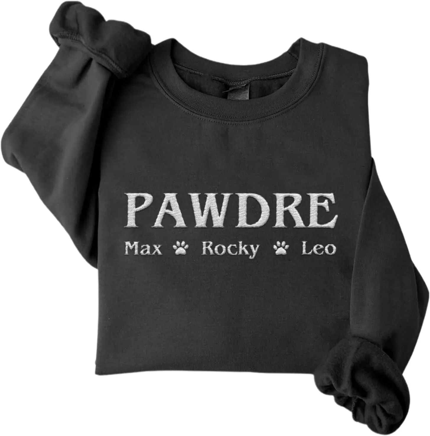 Personalized Embroidered Crewneck Sweatshirt, Custom Dog Dad Shirt, Proud Dog Dad Gift for Men