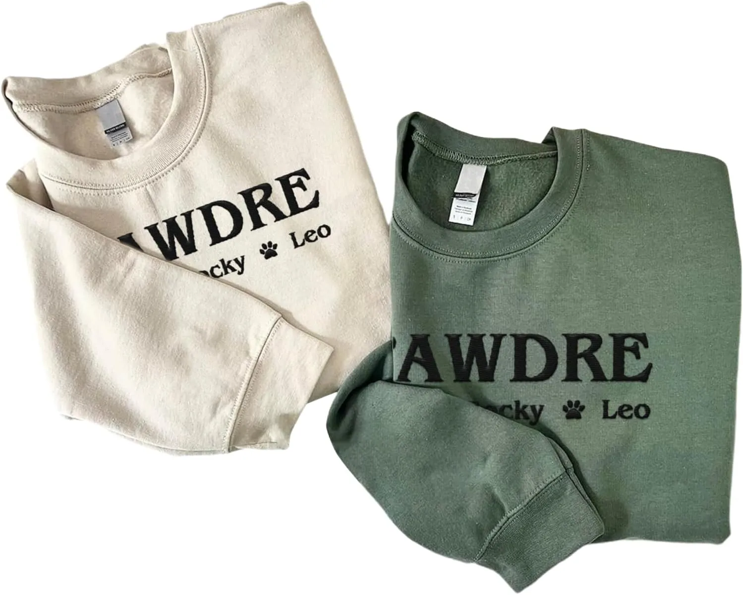 Personalized Embroidered Crewneck Sweatshirt, Custom Dog Dad Shirt, Proud Dog Dad Gift for Men