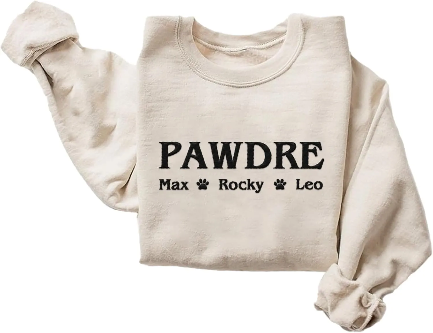 Personalized Embroidered Crewneck Sweatshirt, Custom Dog Dad Shirt, Proud Dog Dad Gift for Men