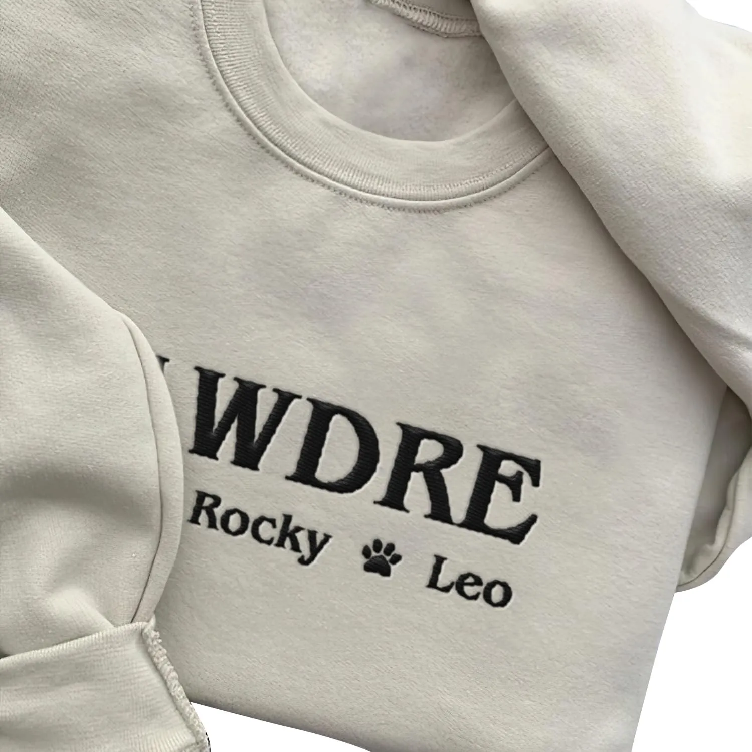 Personalized Embroidered Crewneck Sweatshirt, Custom Dog Dad Shirt, Proud Dog Dad Gift for Men