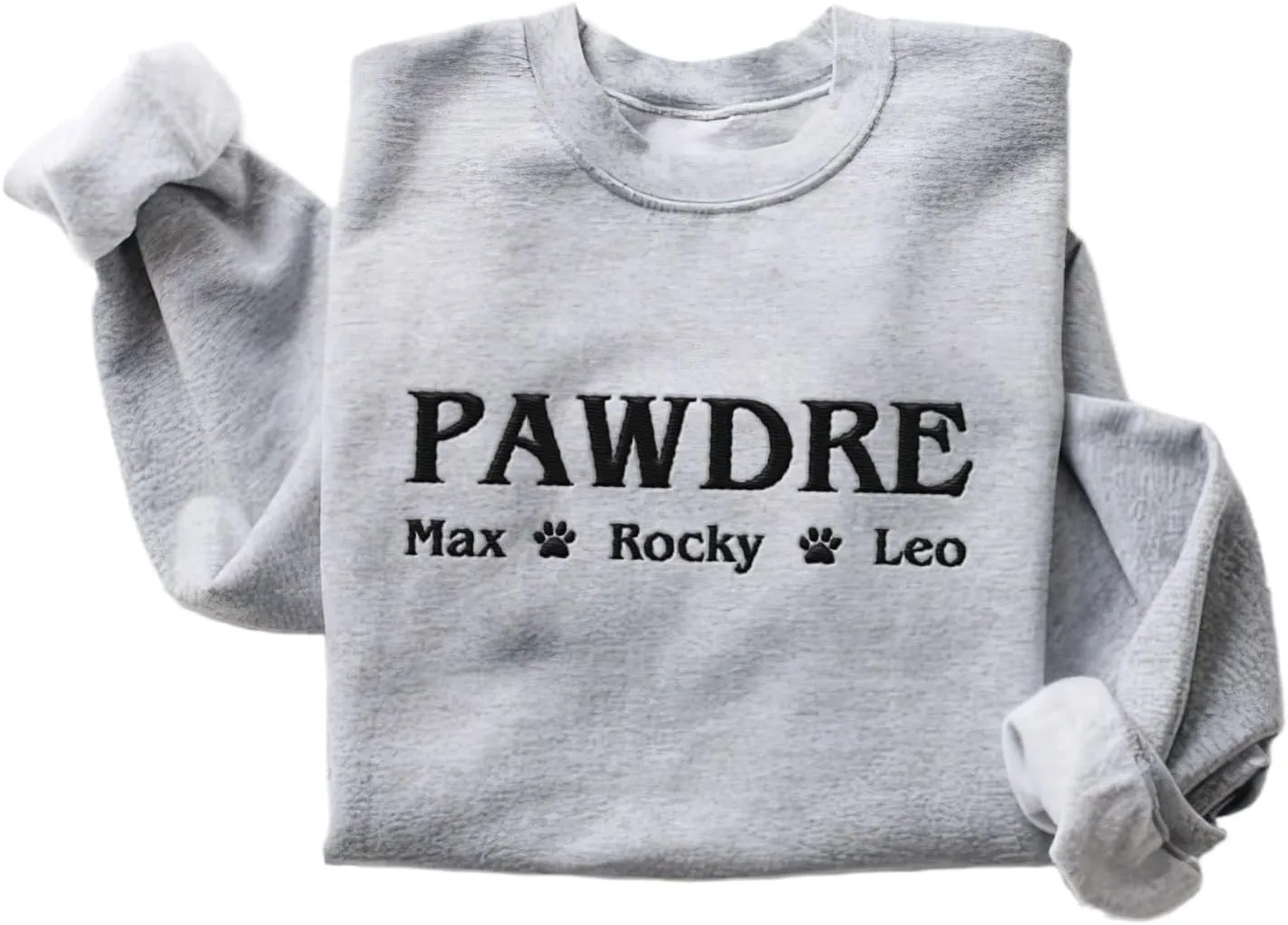 Personalized Embroidered Crewneck Sweatshirt, Custom Dog Dad Shirt, Proud Dog Dad Gift for Men