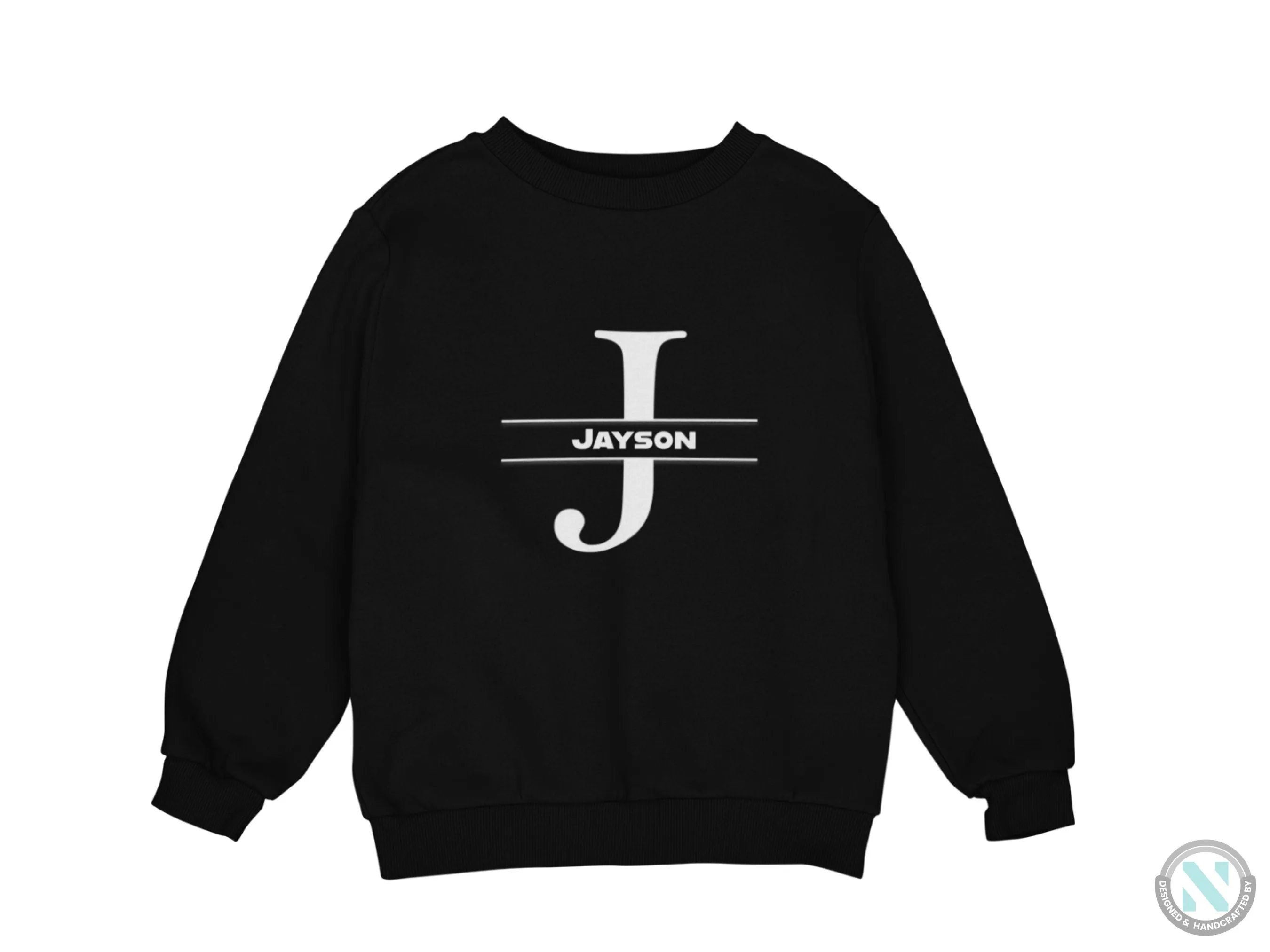 Personalized Name Autumn Hoodie with Alphabet J for Toddler Boys