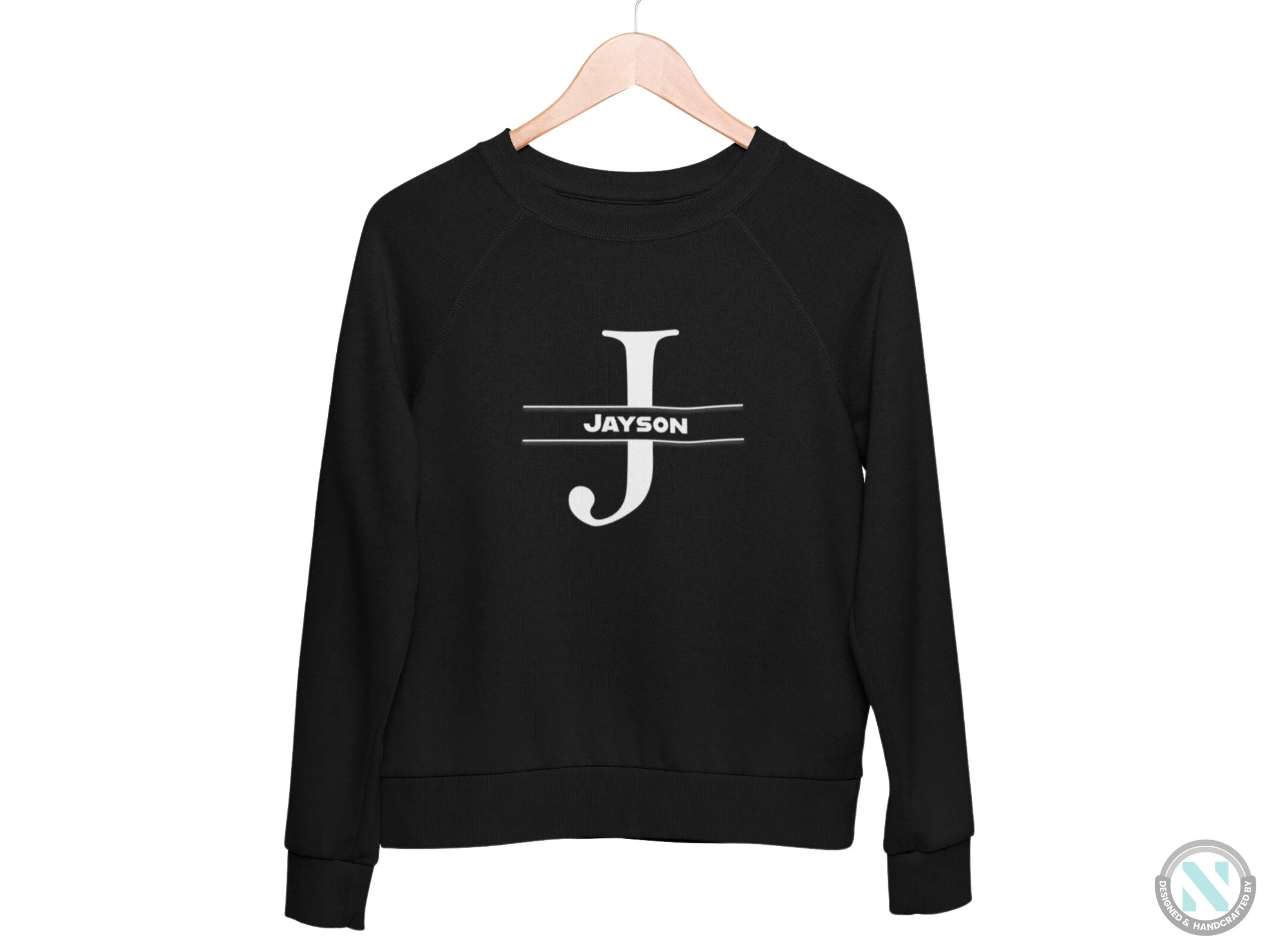 Personalized Name Autumn Hoodie with Alphabet J for Toddler Boys