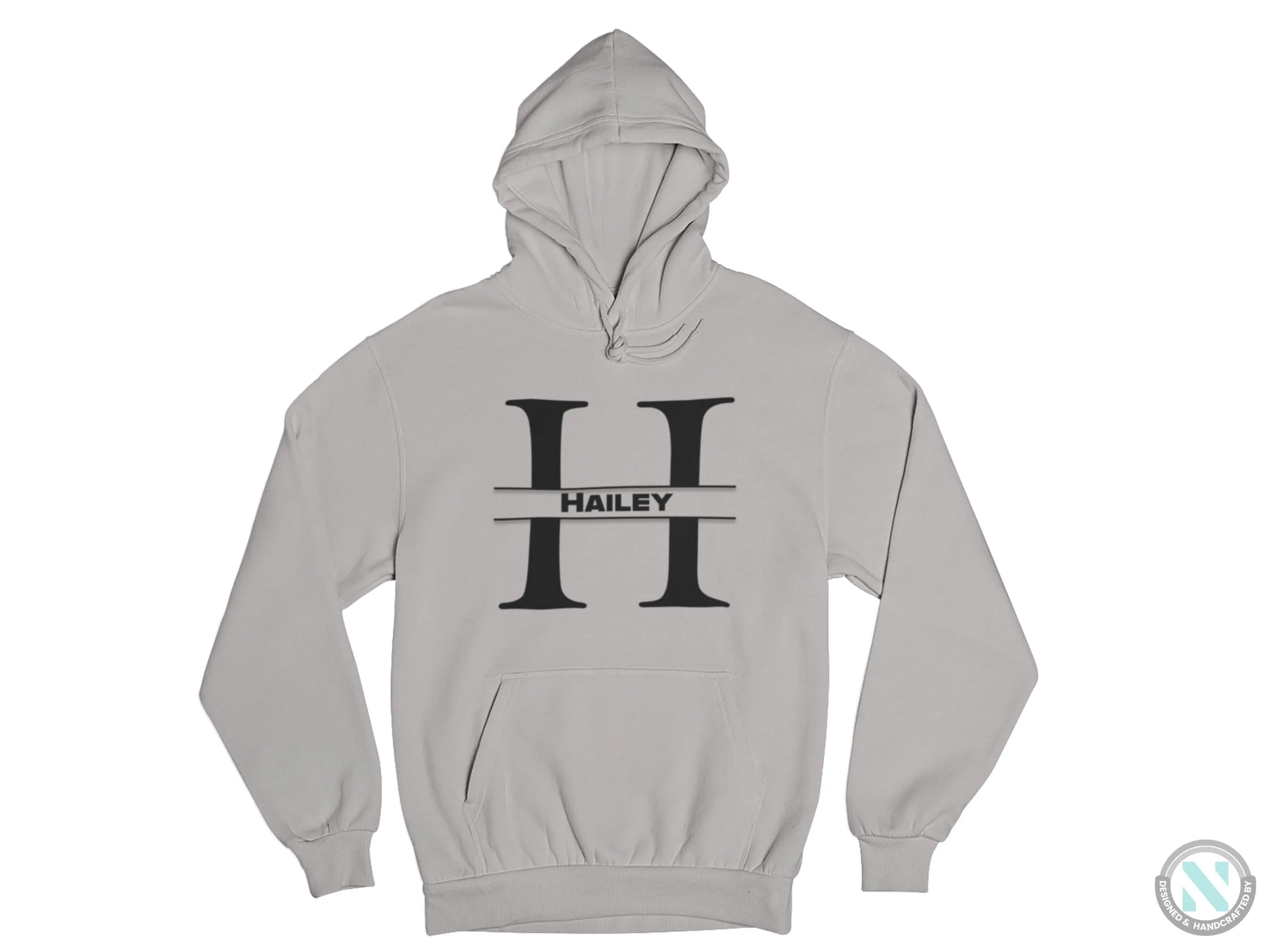 Personalized Name with Alphabet H Autumn Hoodie for Toddler Boys