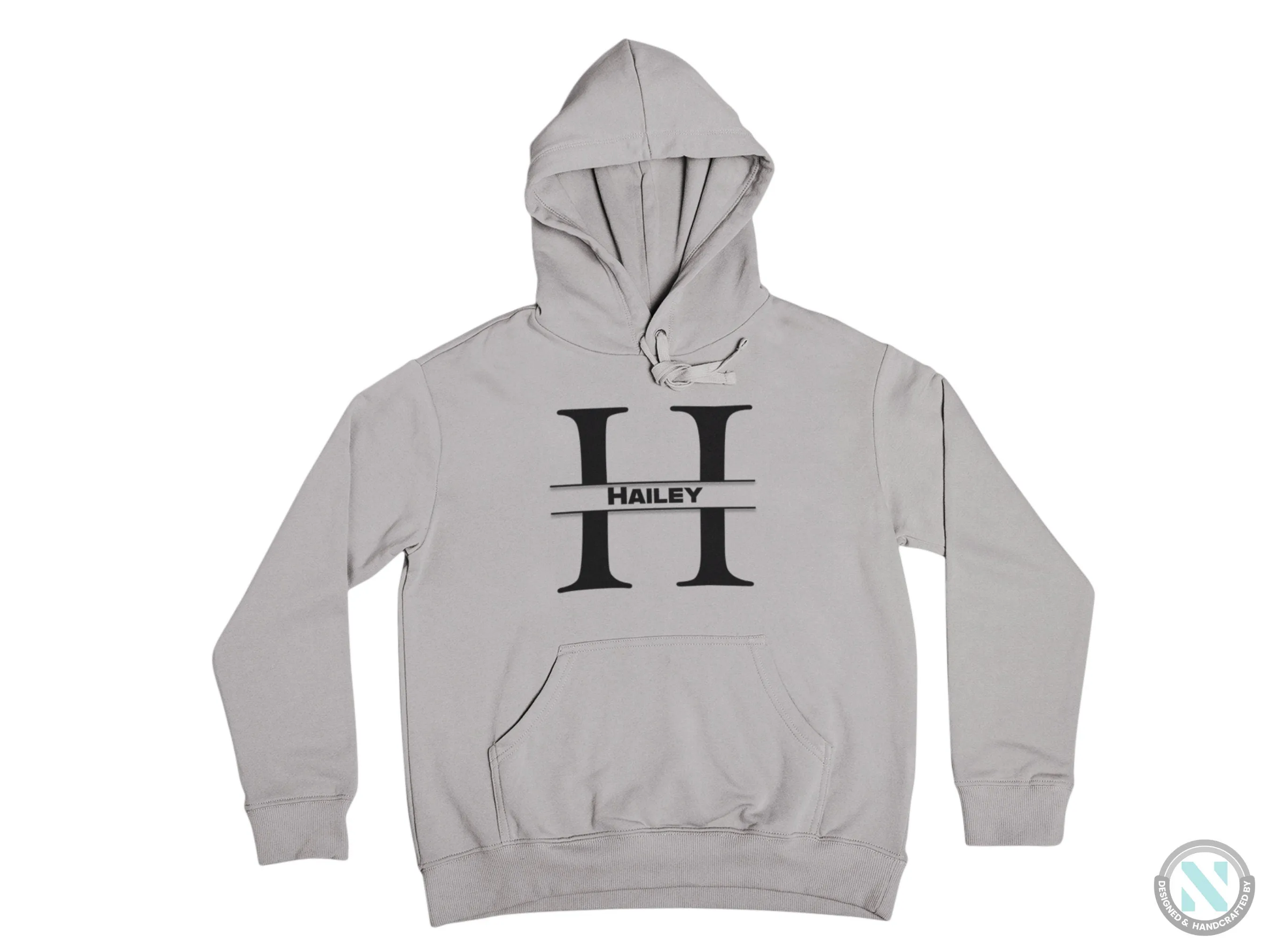 Personalized Name with Alphabet H Autumn Hoodie for Toddler Boys