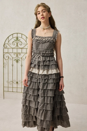 Petals 22 | Dreamy gradient Linen Dress Comfort Cushioning