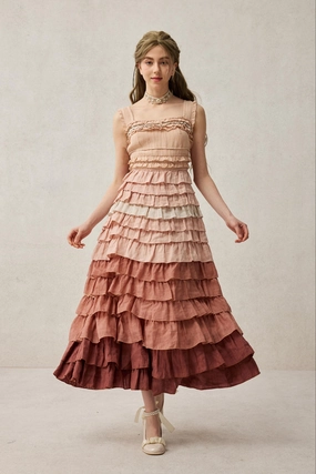 Petals 22 | Dreamy gradient Linen Dress Daily Style