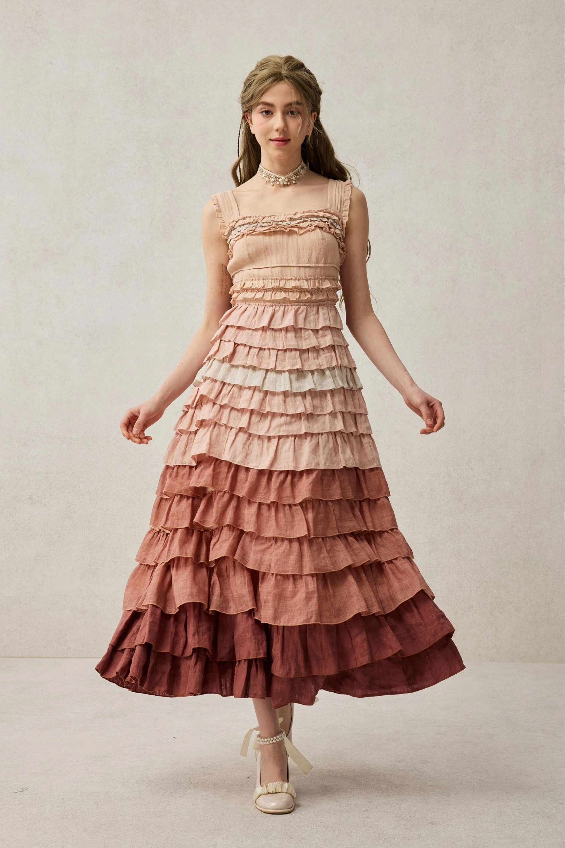 Petals 22 | Dreamy gradient Linen Dress Daily Style